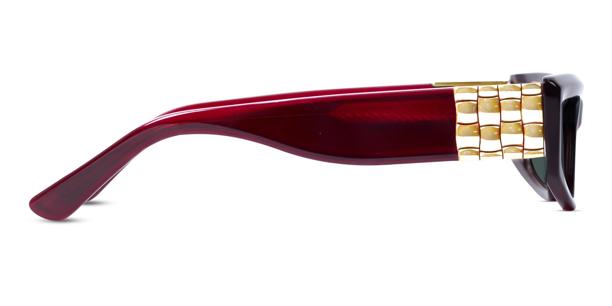 Cherry Red Frame With Dark Grey Tint Sunglasses
