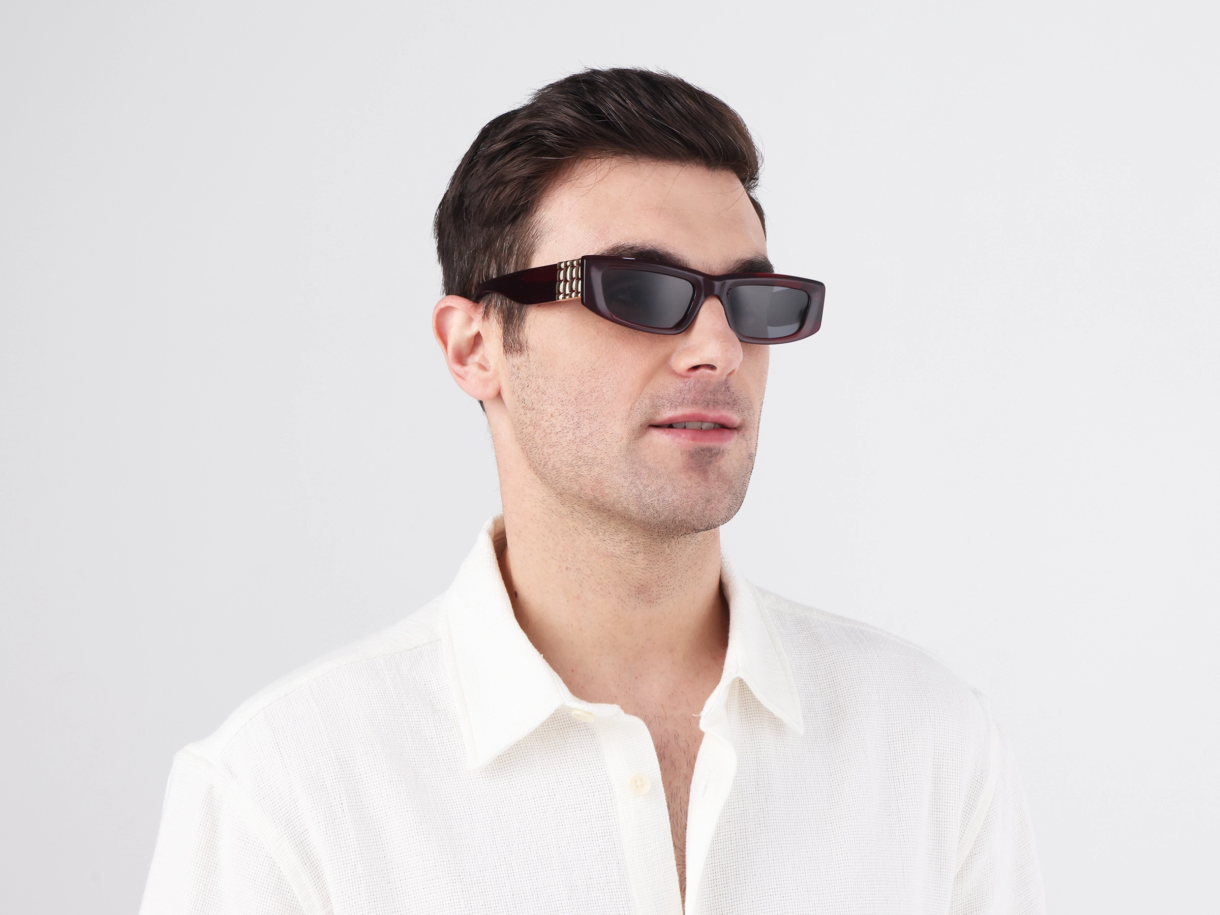 Cherry Red Frame With Dark Grey Tint Sunglasses