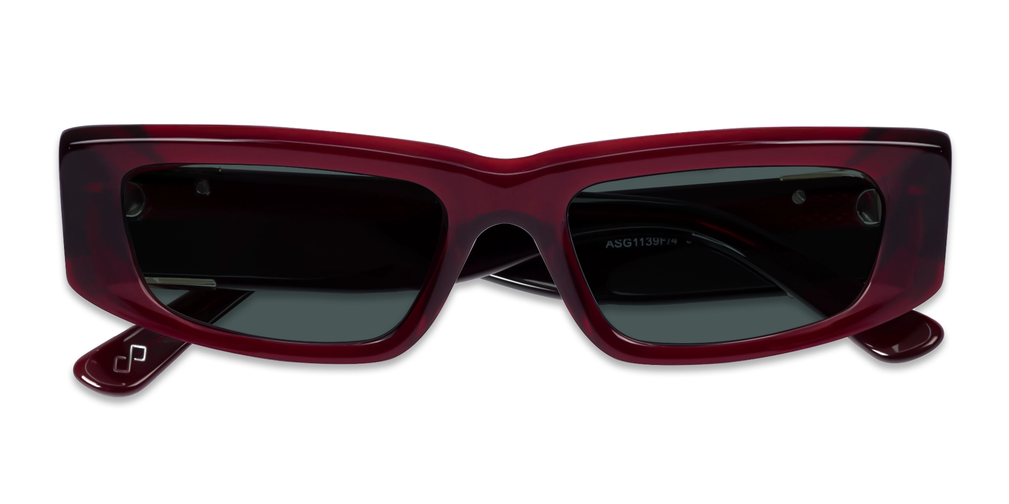 Cherry Red Frame With Dark Grey Tint Sunglasses
