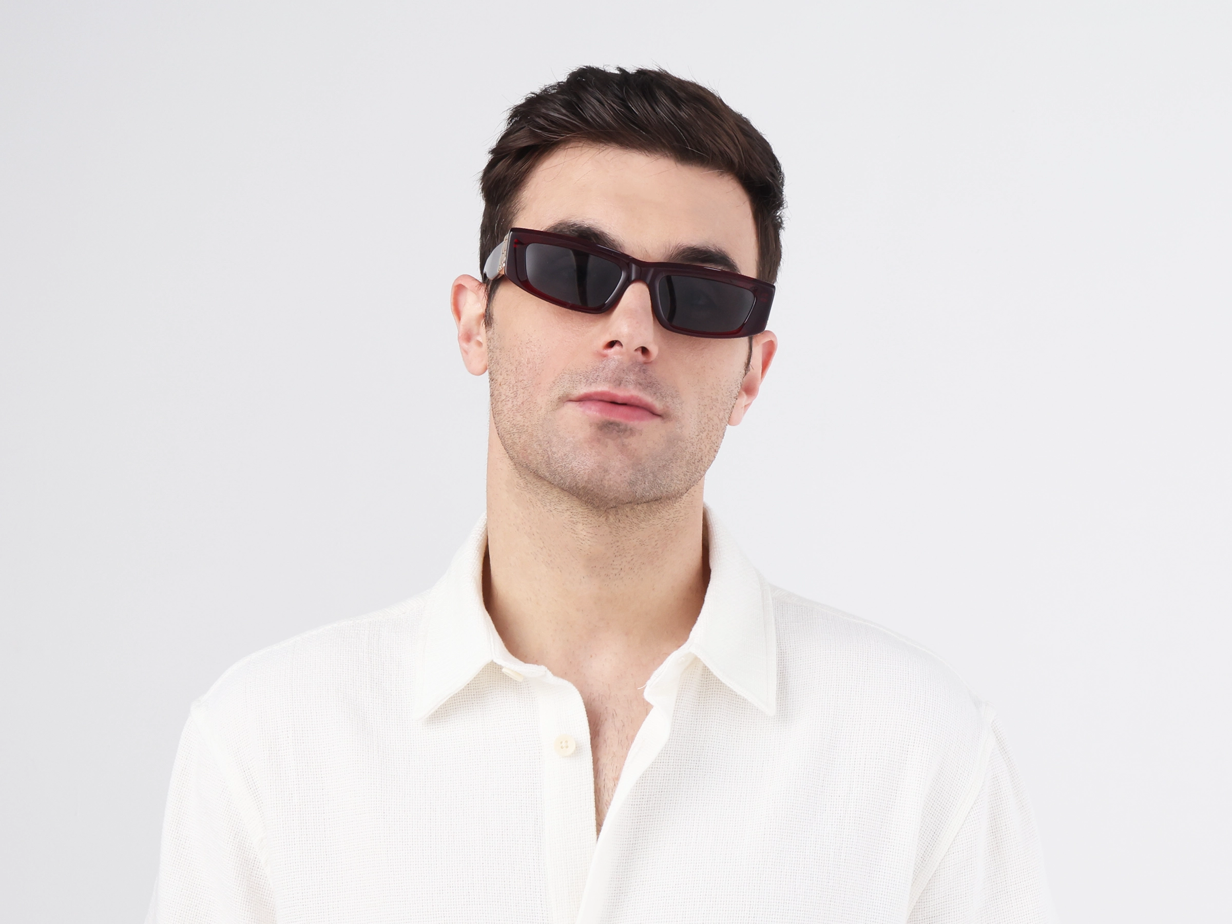Cherry Red Frame With Dark Grey Tint Sunglasses
