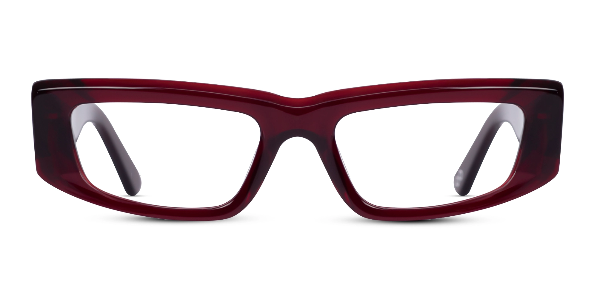 Cherry Red & Gold Thick Rectangle Glasses Cherry Red & Gold Thick Rectangle Glasses