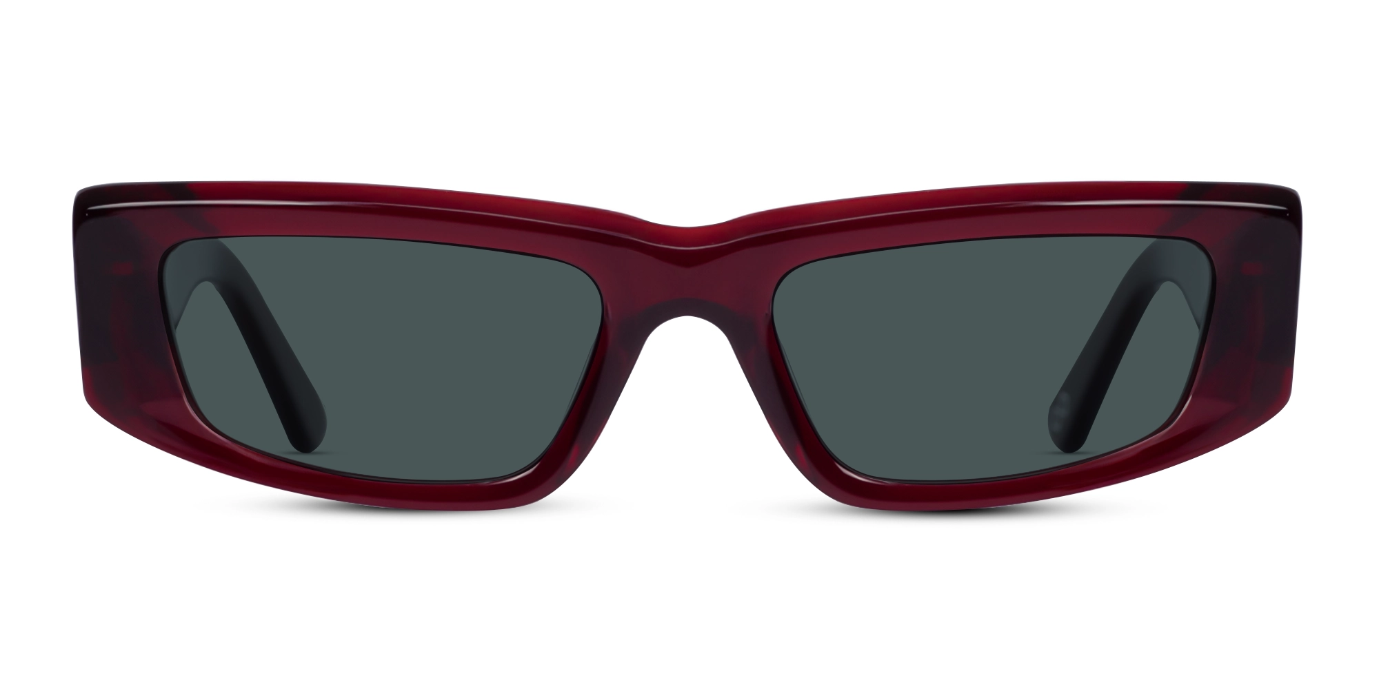 Cherry Red Frame With Dark Grey Tint Sunglasses