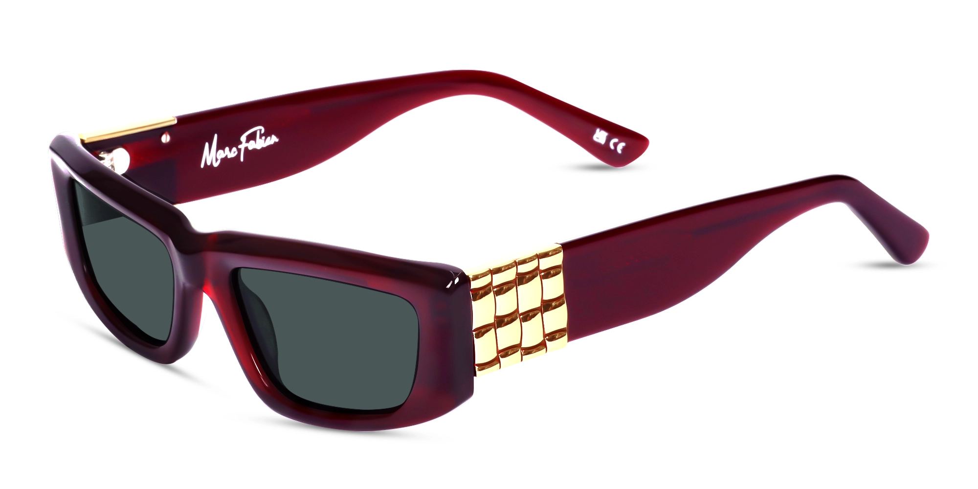 Cherry Red Frame With Dark Grey Tint Sunglasses