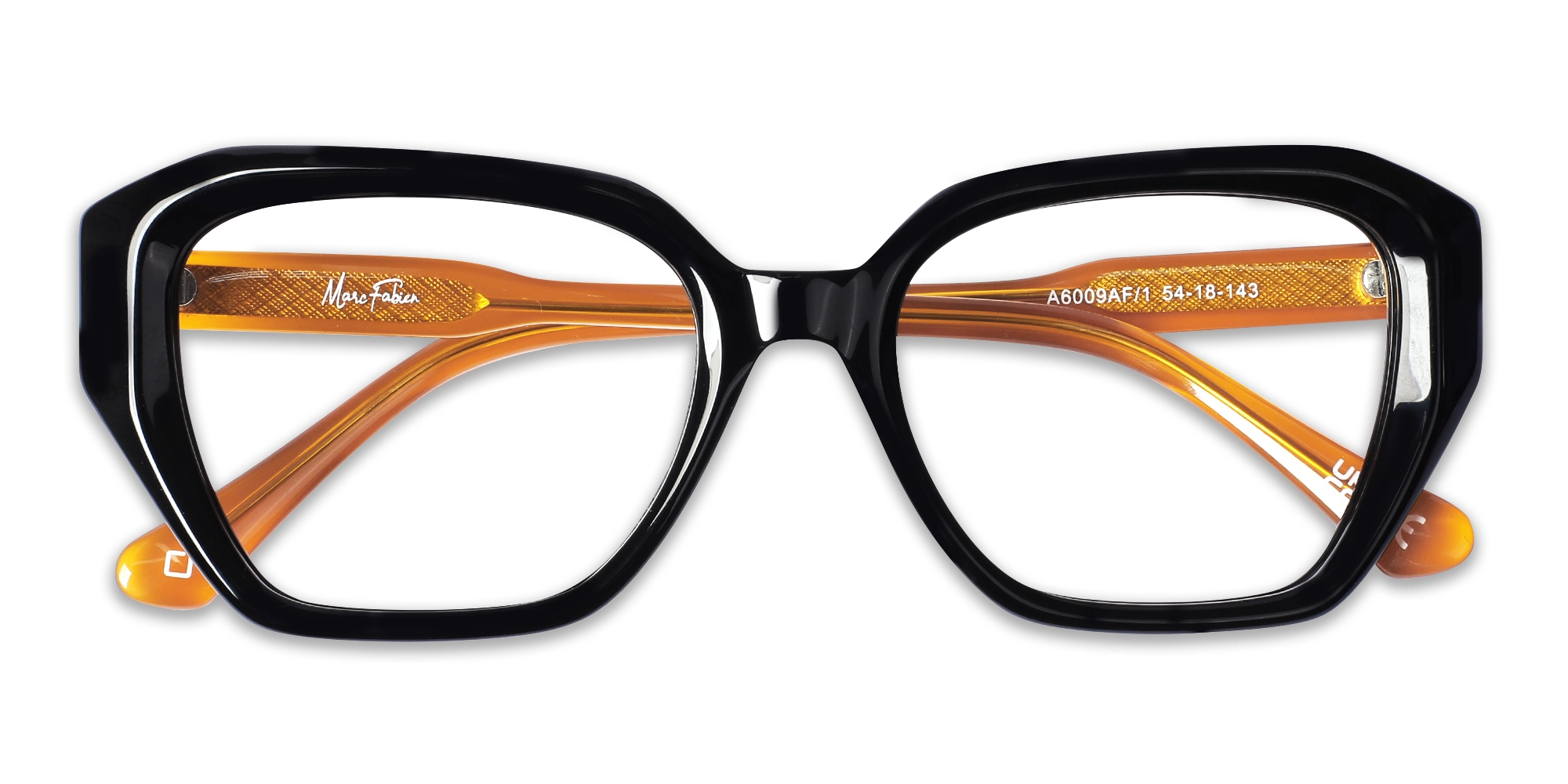Black Square Geometric Acetate Glasses