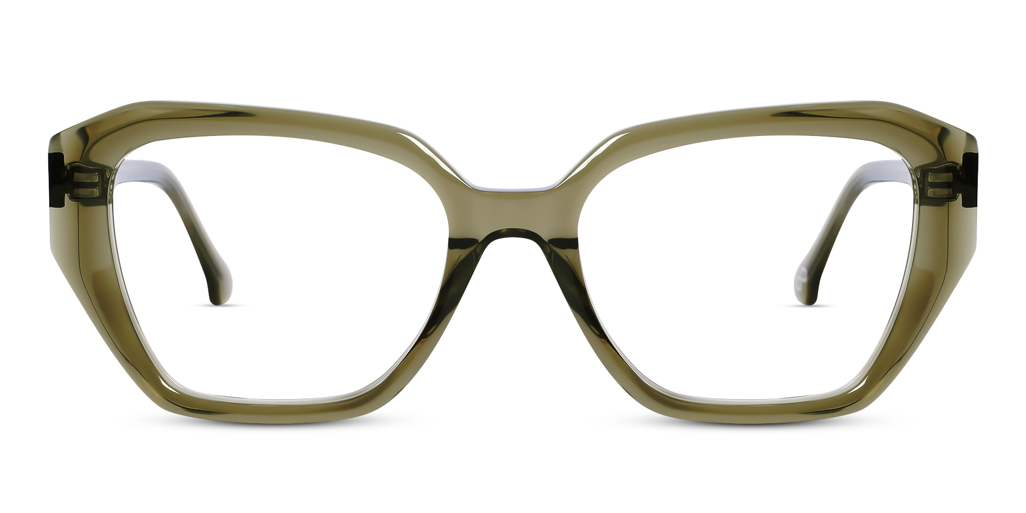 Crystal Sage Green Square Geometric Glasses Crystal Sage Green Square Geometric Glasses