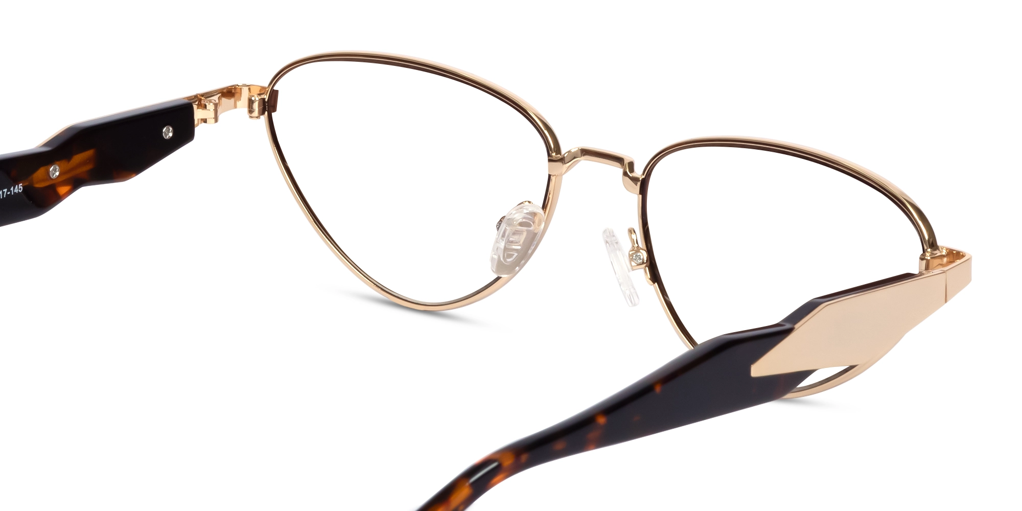 Champagne Gold Cat-Eye Glasses For Women 5