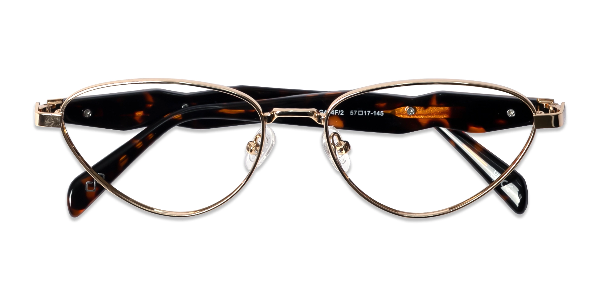 Champagne Gold Cat-Eye Glasses For Women 6