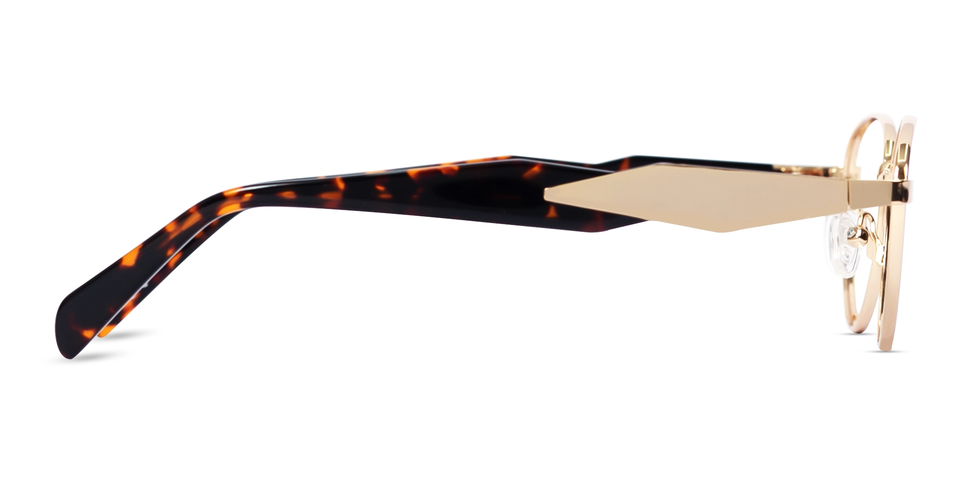 Champagne Gold Cat-Eye Glasses For Women 4