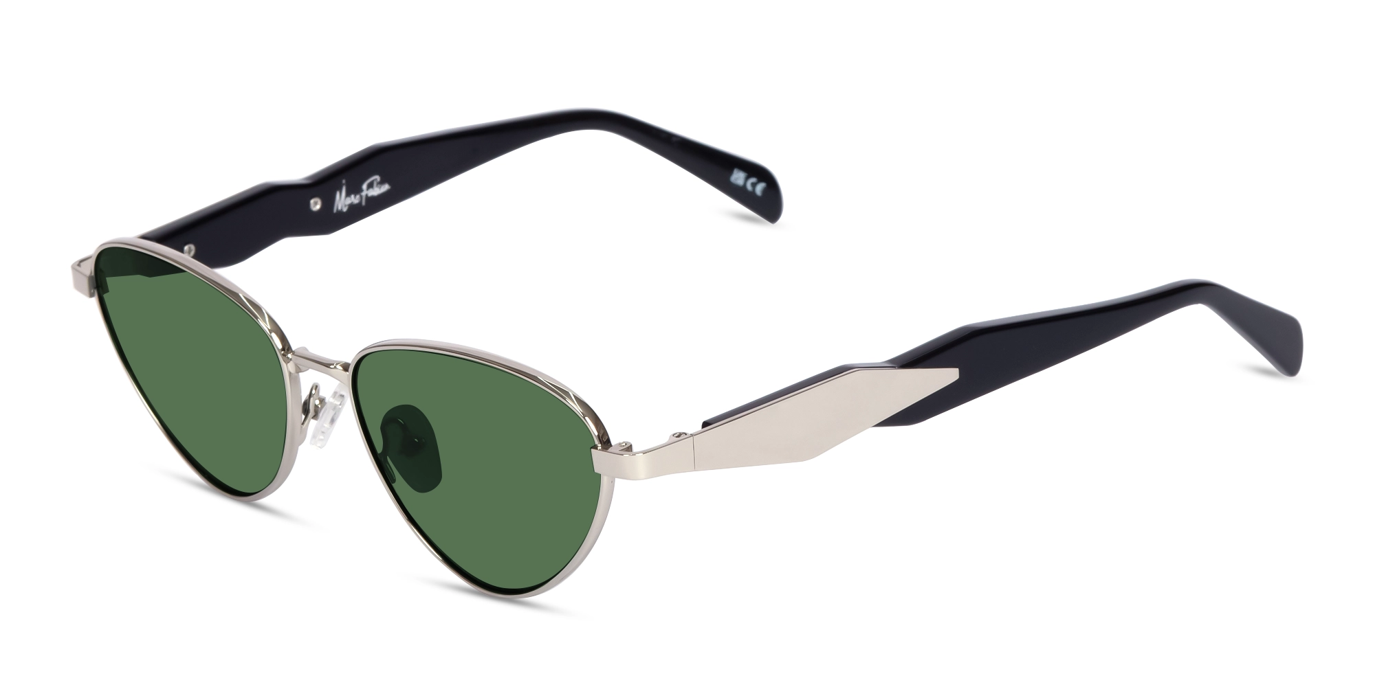 Metal Cat-Eye Green Colored Sunglasses-3 Metal Cat-Eye Green Colored Sunglasses-3