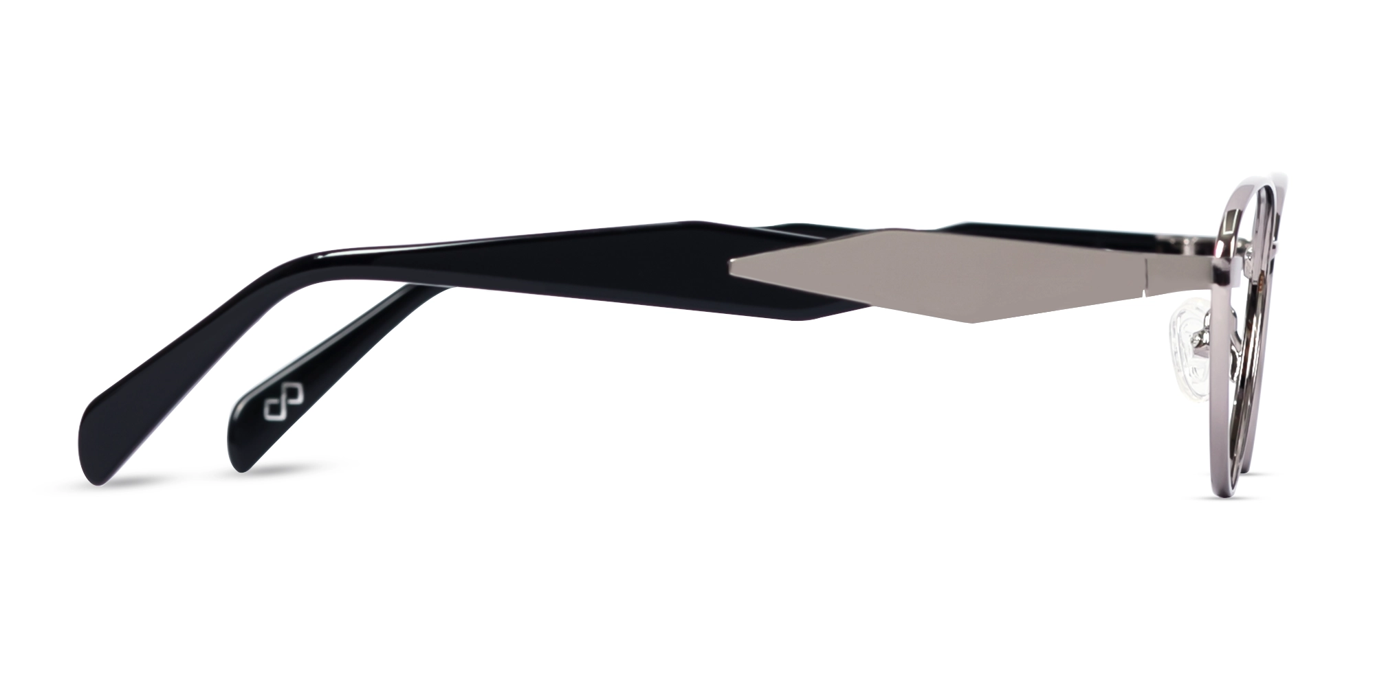 Polished Gunmetal Cat-Eye Full Rim Glasses 4