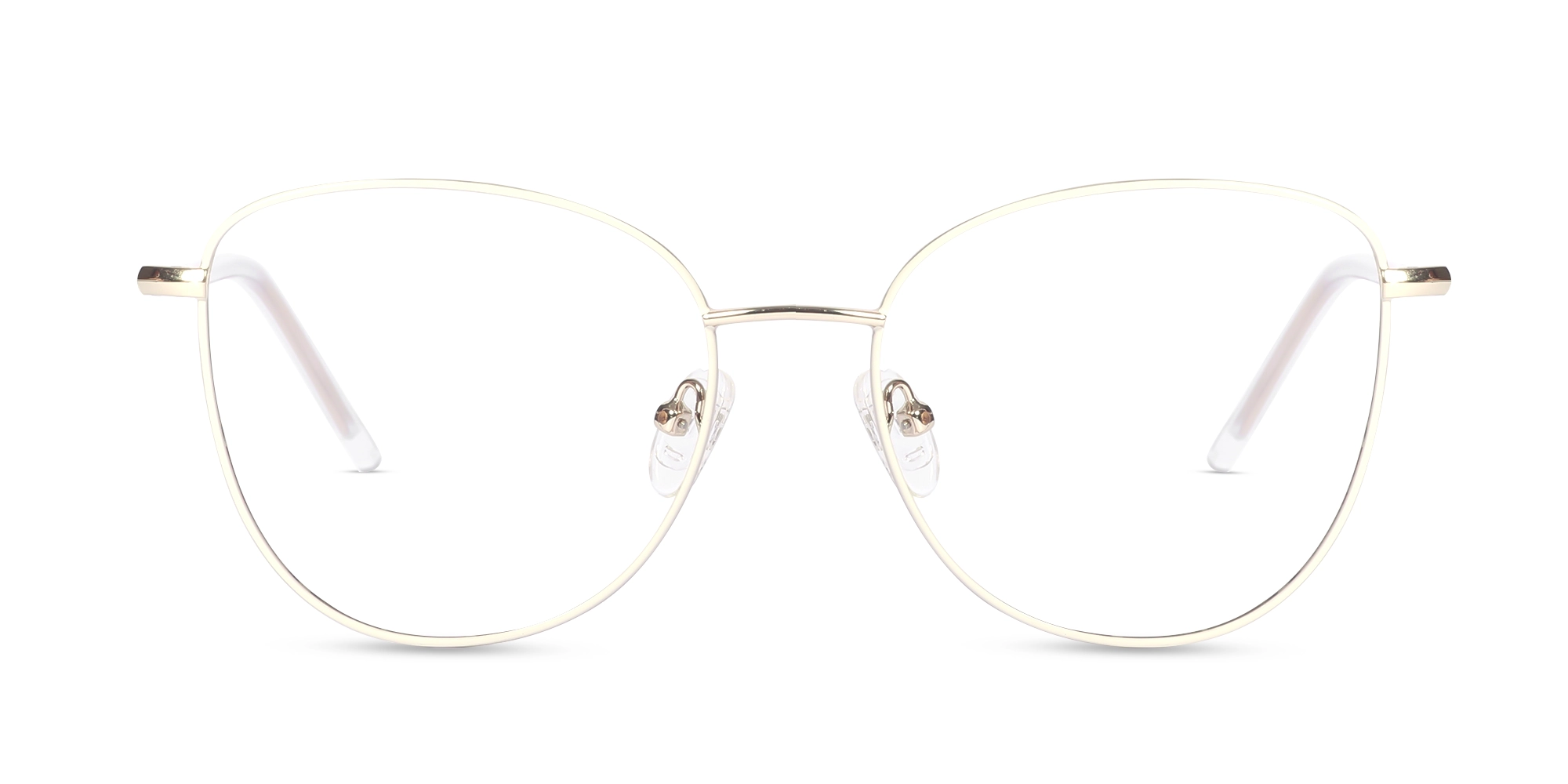 Off-White & Champagne Gold Cat Eye Glasses-1 Off-White & Champagne Gold Cat Eye Glasses-1