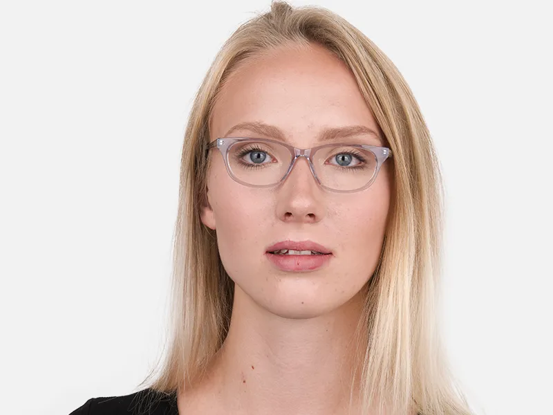 Grey Crystal Rectangular Glasses Unisex-2