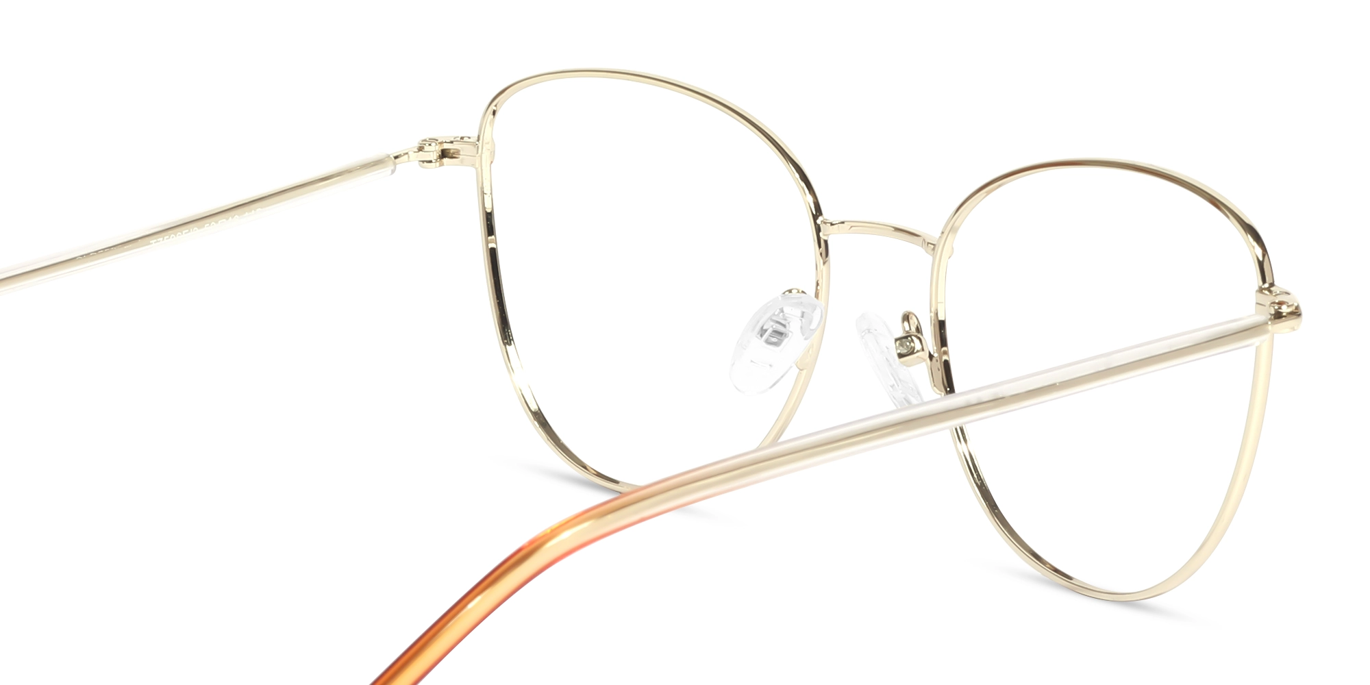 Coral & Gold Cat Eye Glasses-5