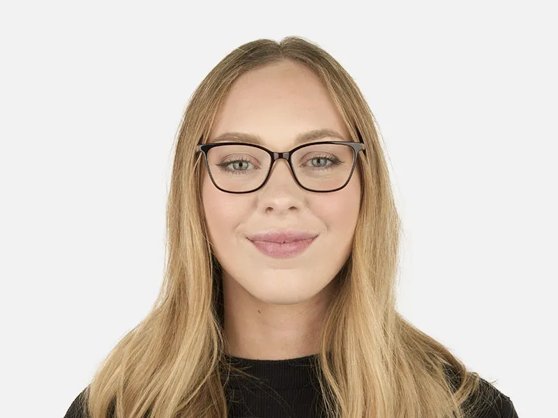 Dark Brown & Silver Lilac Rectangular Spectacles  - 2