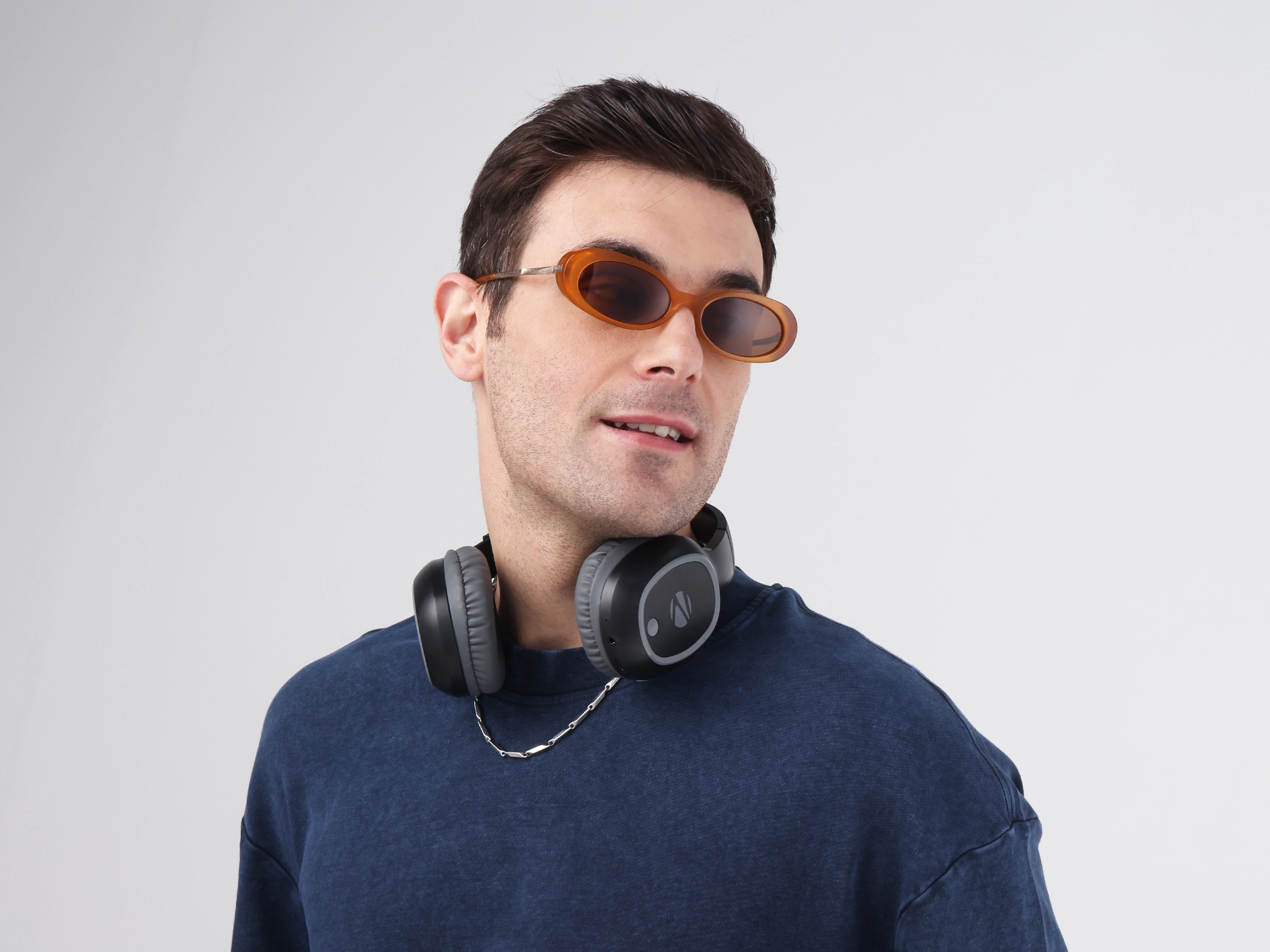 Golden Frame With Dark Grey Tinted Sunglasses-43