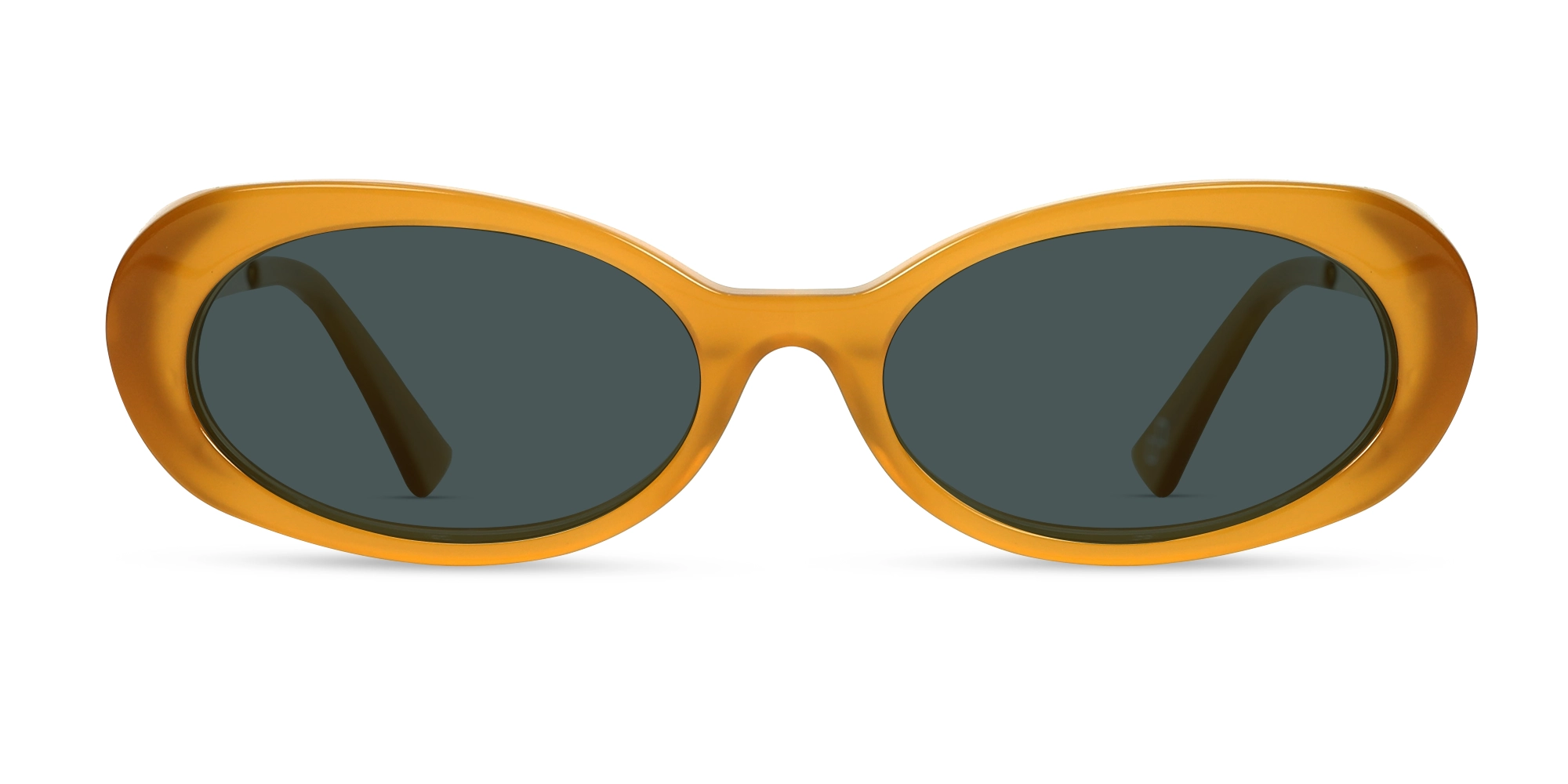 Golden Frame With Dark Grey Tinted Sunglasses-1