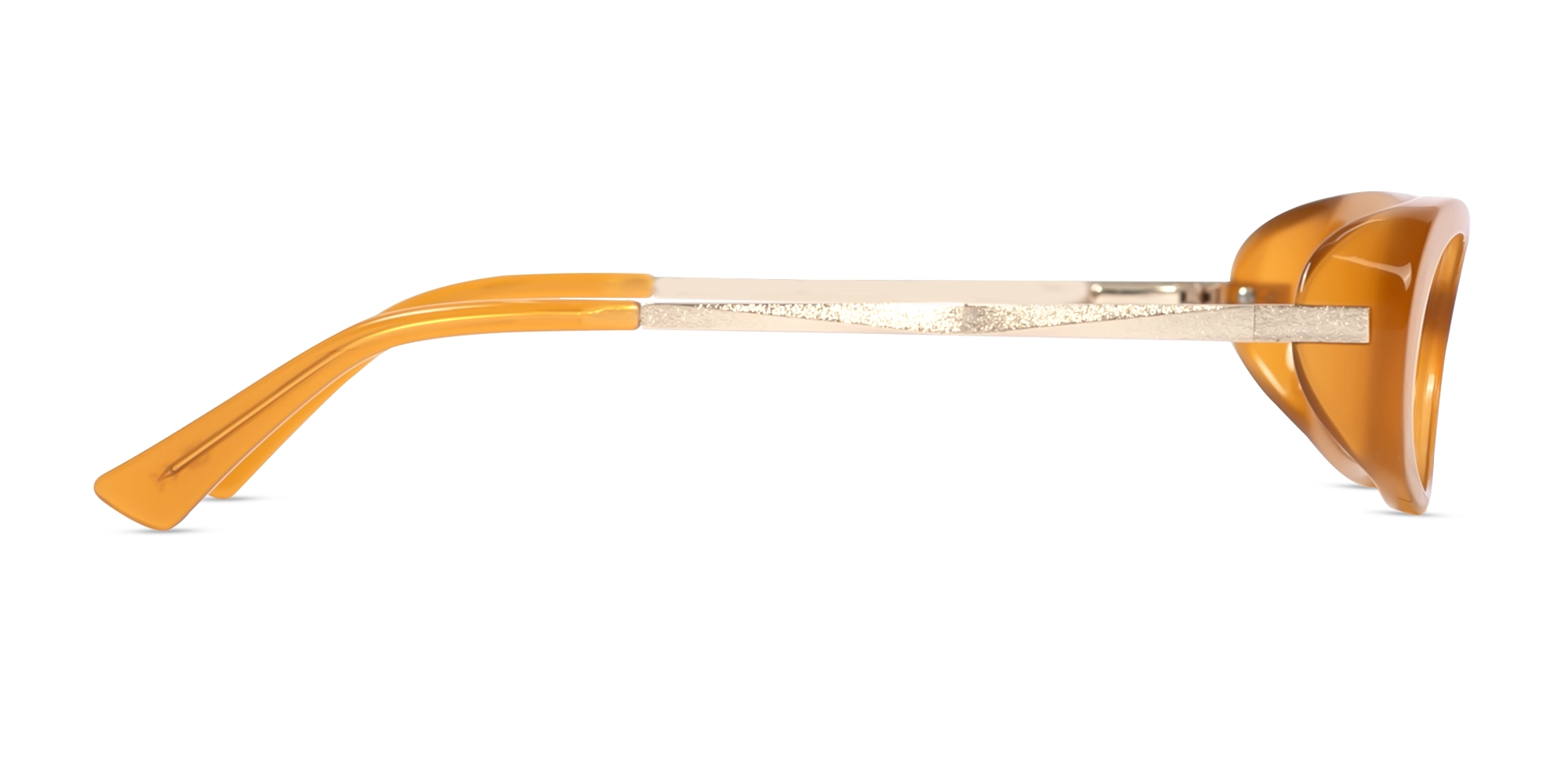 Golden Frame With Dark Grey Tinted Sunglasses-4
