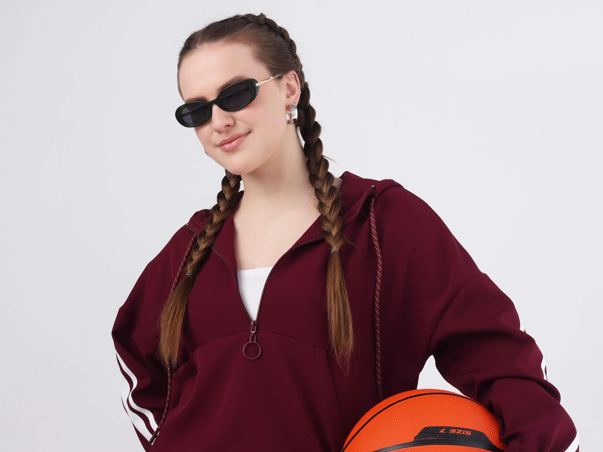 Forest Green Frame With Brown Tint Sunglasses-53