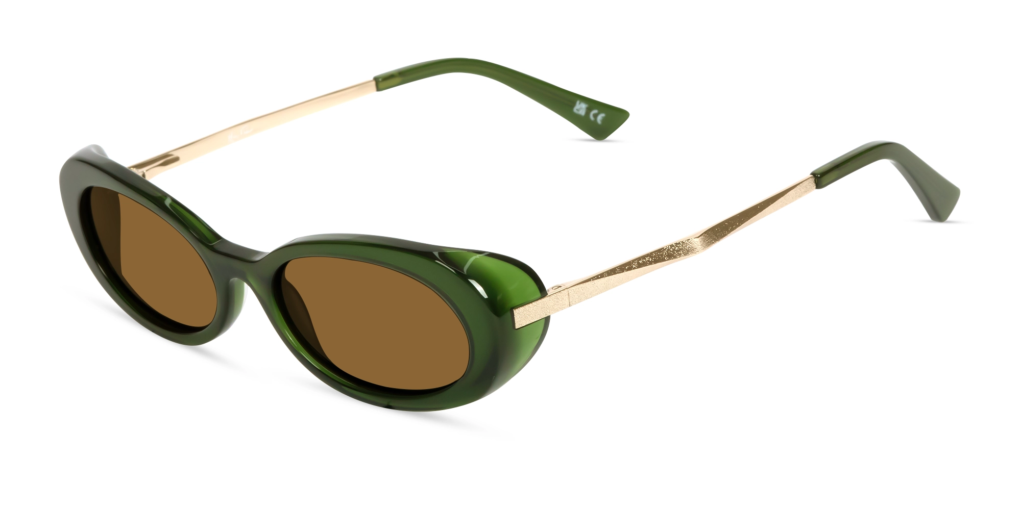 Forest Green Frame With Brown Tint Sunglasses-3