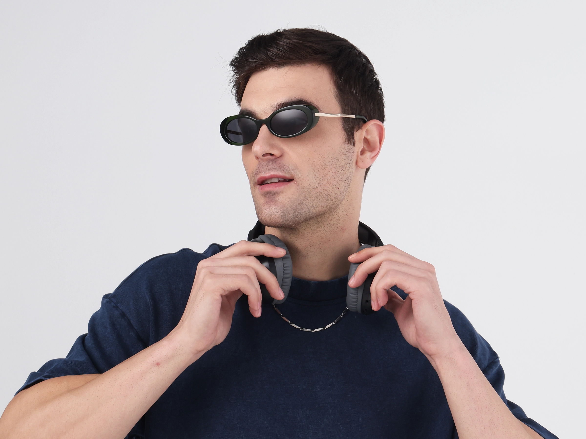 Forest Green Frame With Brown Tint Sunglasses-42