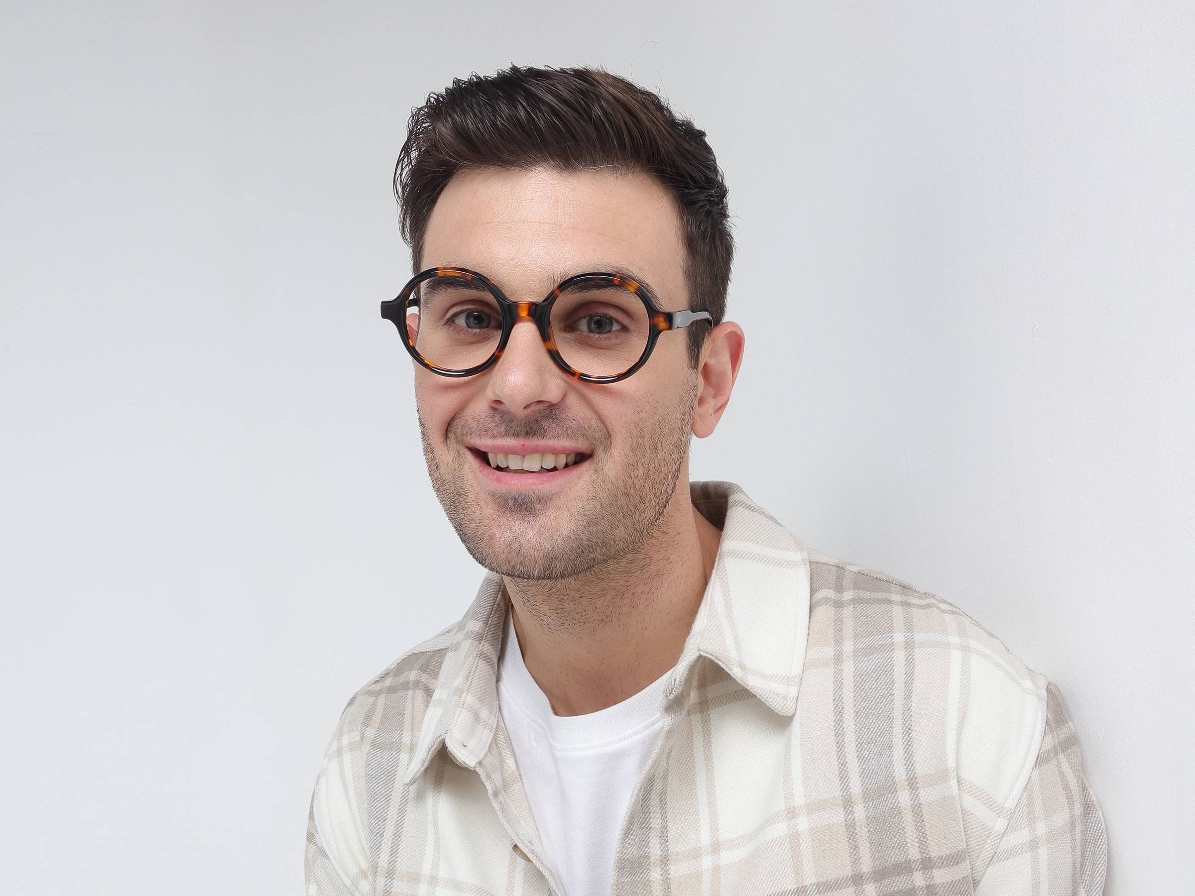 Tortoise Round Full-Rim Acetate Glasses