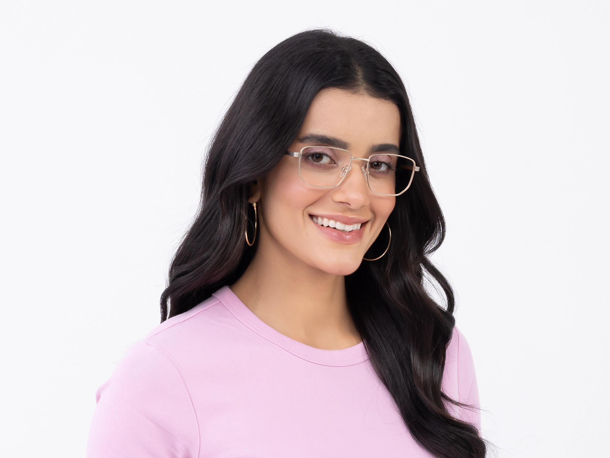 Matte Gold Geometric Glasses