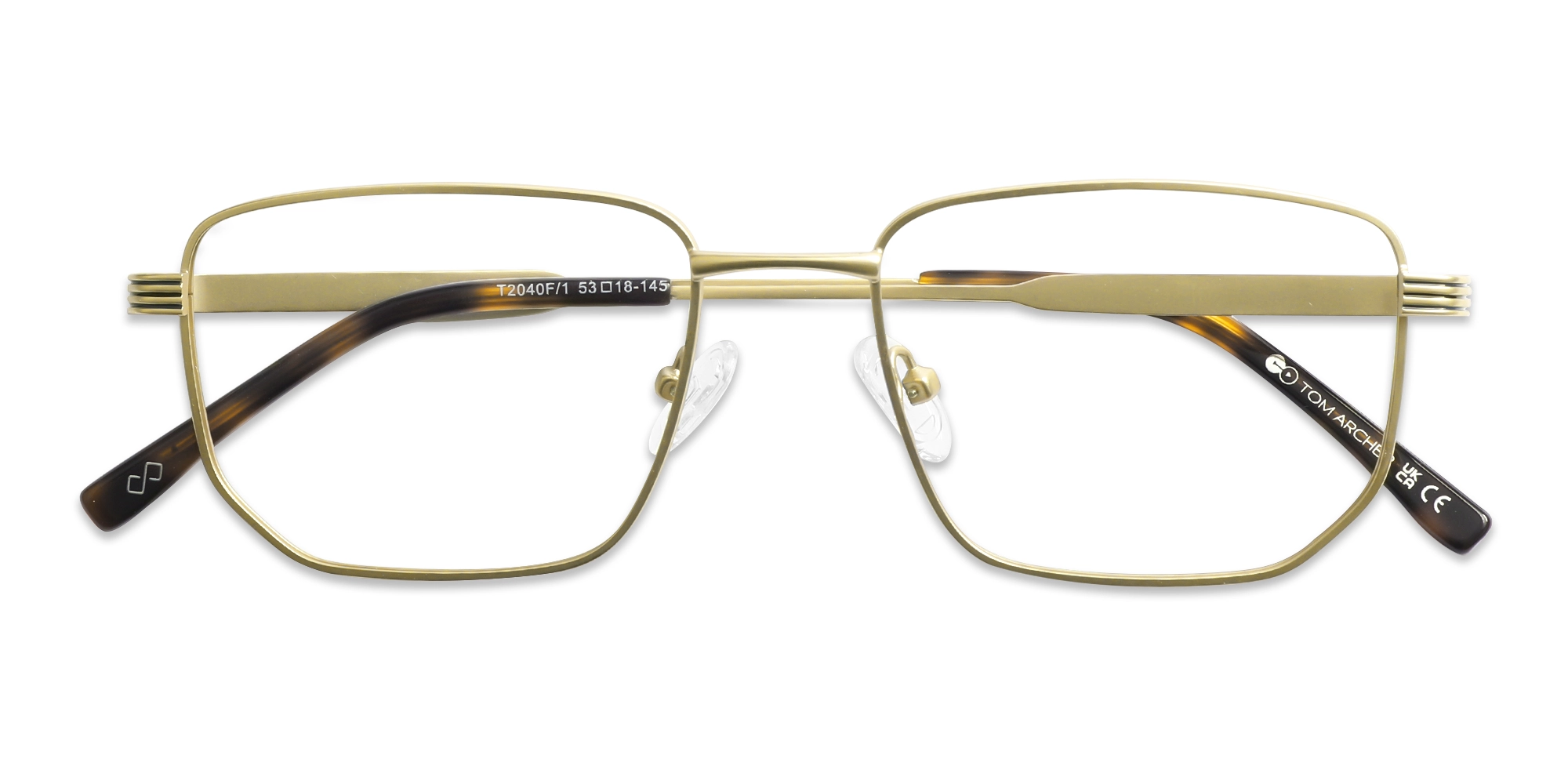 Matte Gold Geometric Glasses