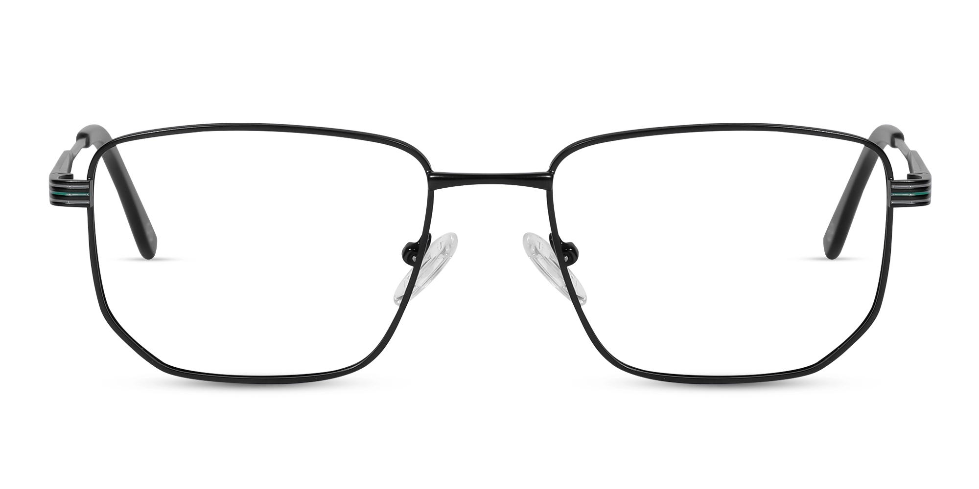 Matte Black Rectangle Geometric Glasses