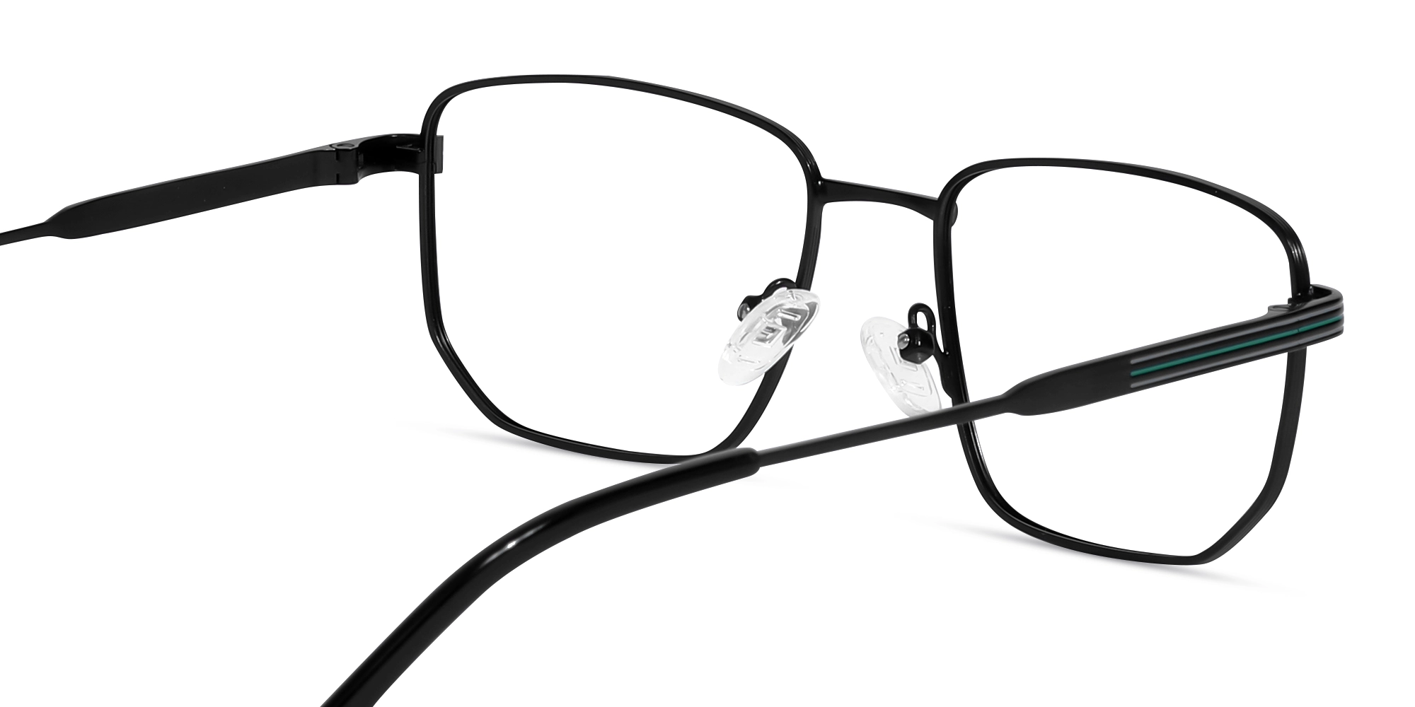 Matte Black Rectangle Geometric Glasses