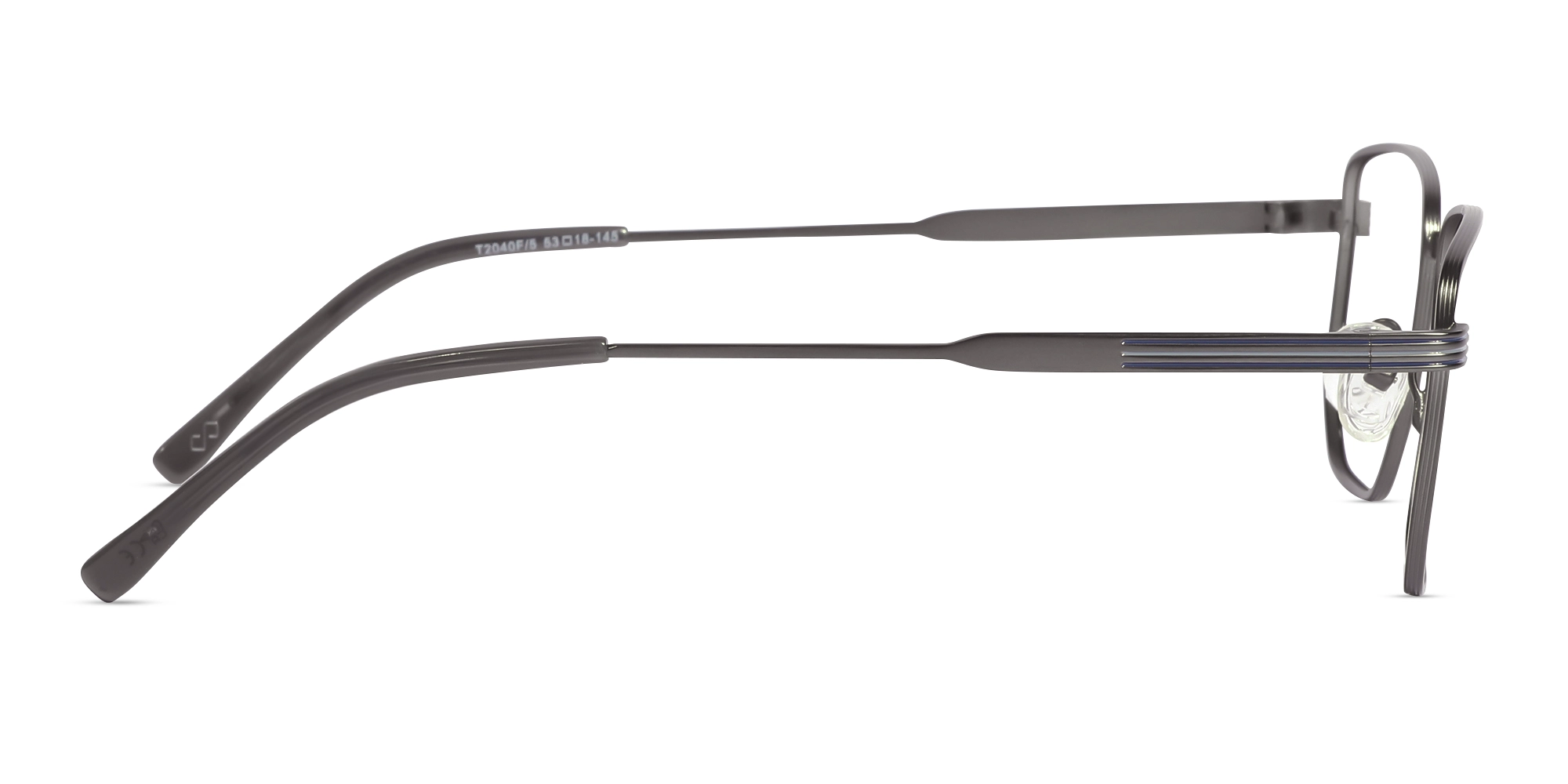 Matte Gunmetal Geometric Glasses