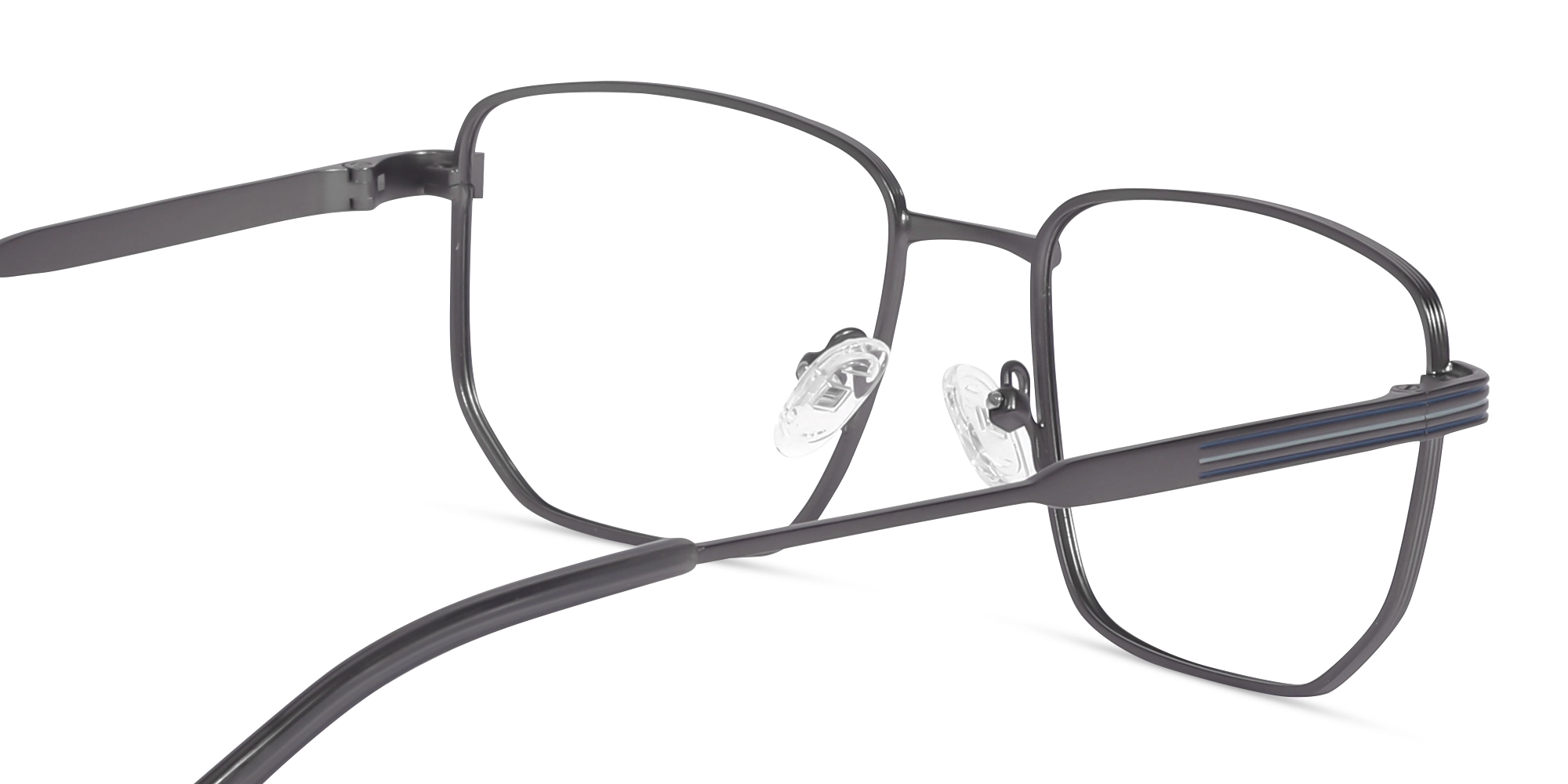 Matte Gunmetal Geometric Glasses