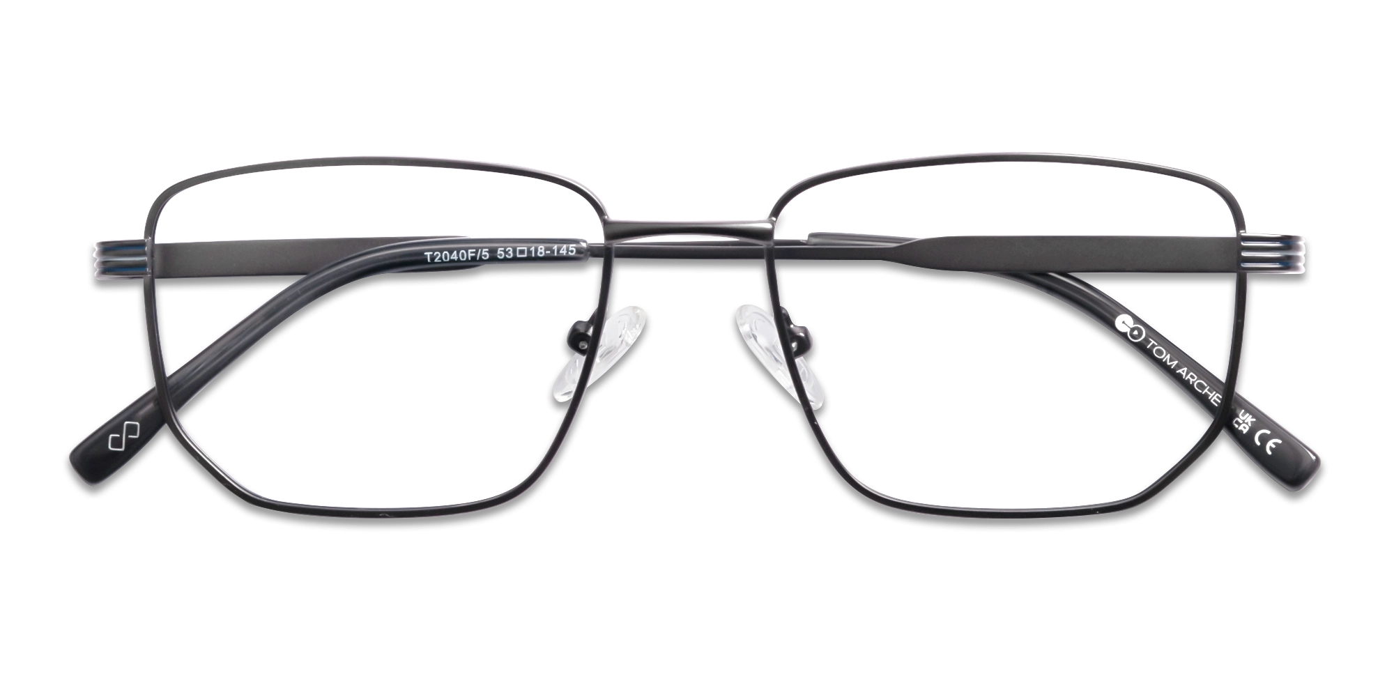Matte Gunmetal Geometric Glasses