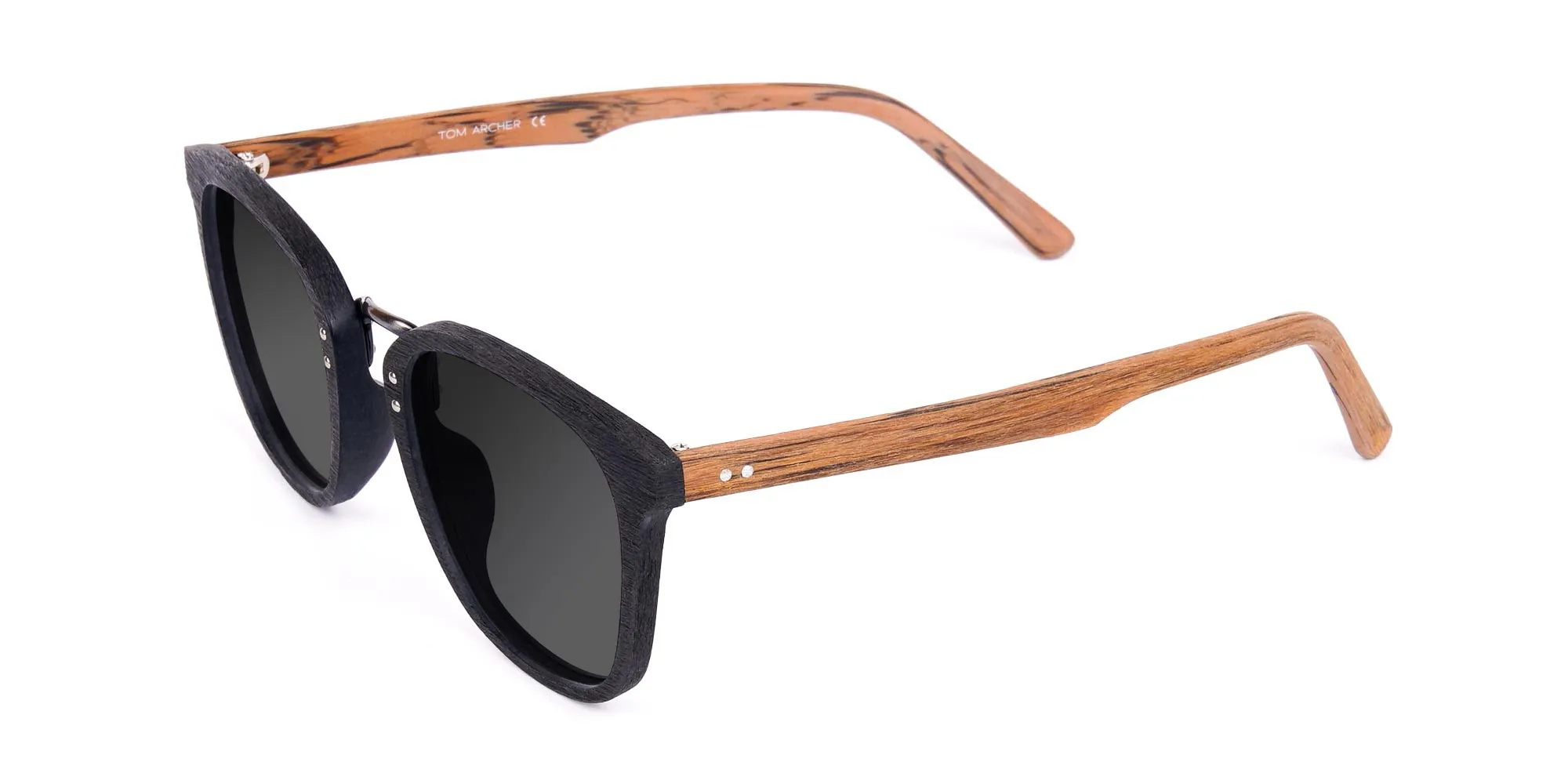 Wood-Black-Frame-Square-Sunglasses-with-Grey-Tint-2 Wood-Black-Frame-Square-Sunglasses-with-Grey-Tint-2