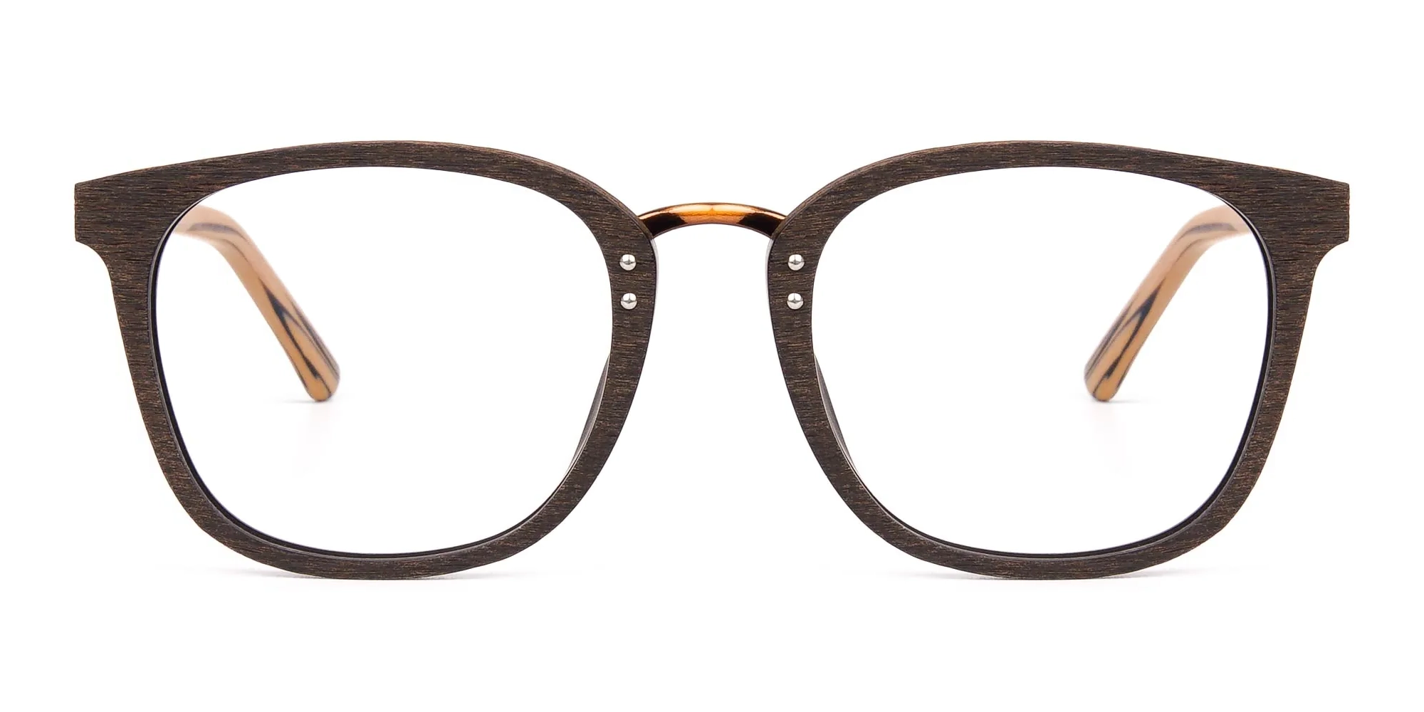 Wooden Texture Mocha Brown Rim Glasses-2 Wooden Texture Mocha Brown Rim Glasses-2