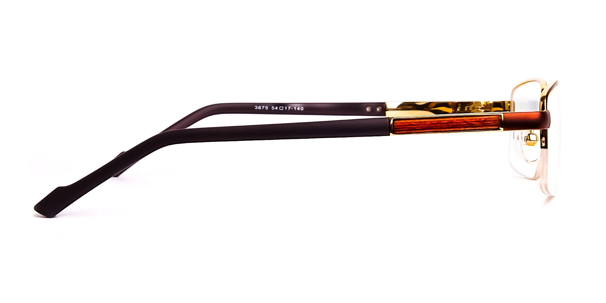 brown rectangular half rim rectangular glasses frames -2