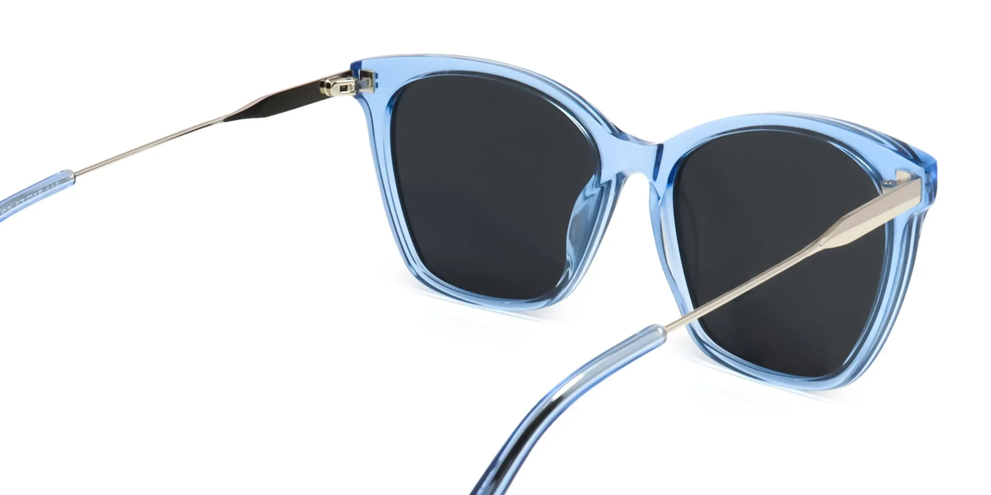 Light Blue Cat Eye Sunglasses-2