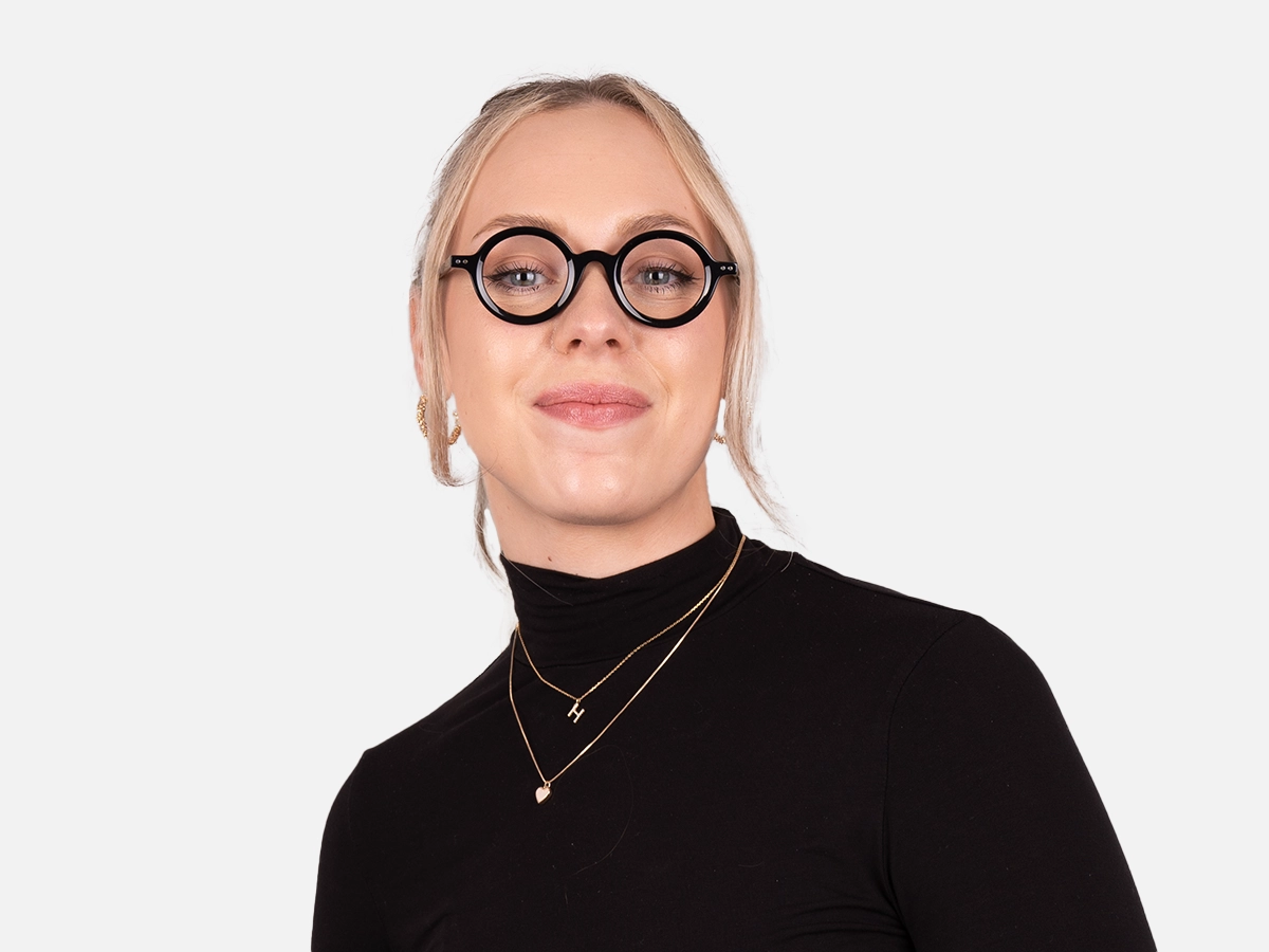 Small Round Black Glasses-51