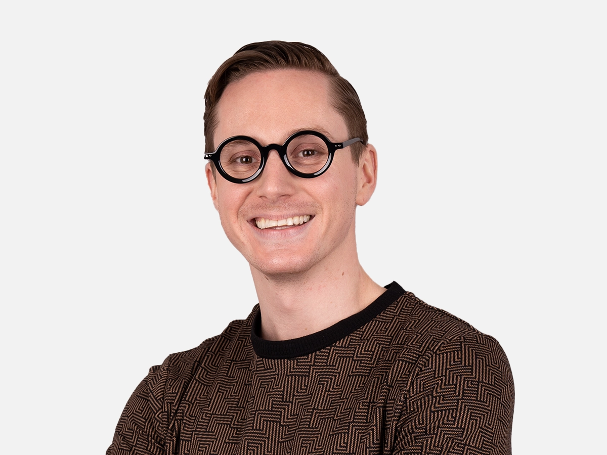 Small Round Black Glasses-44