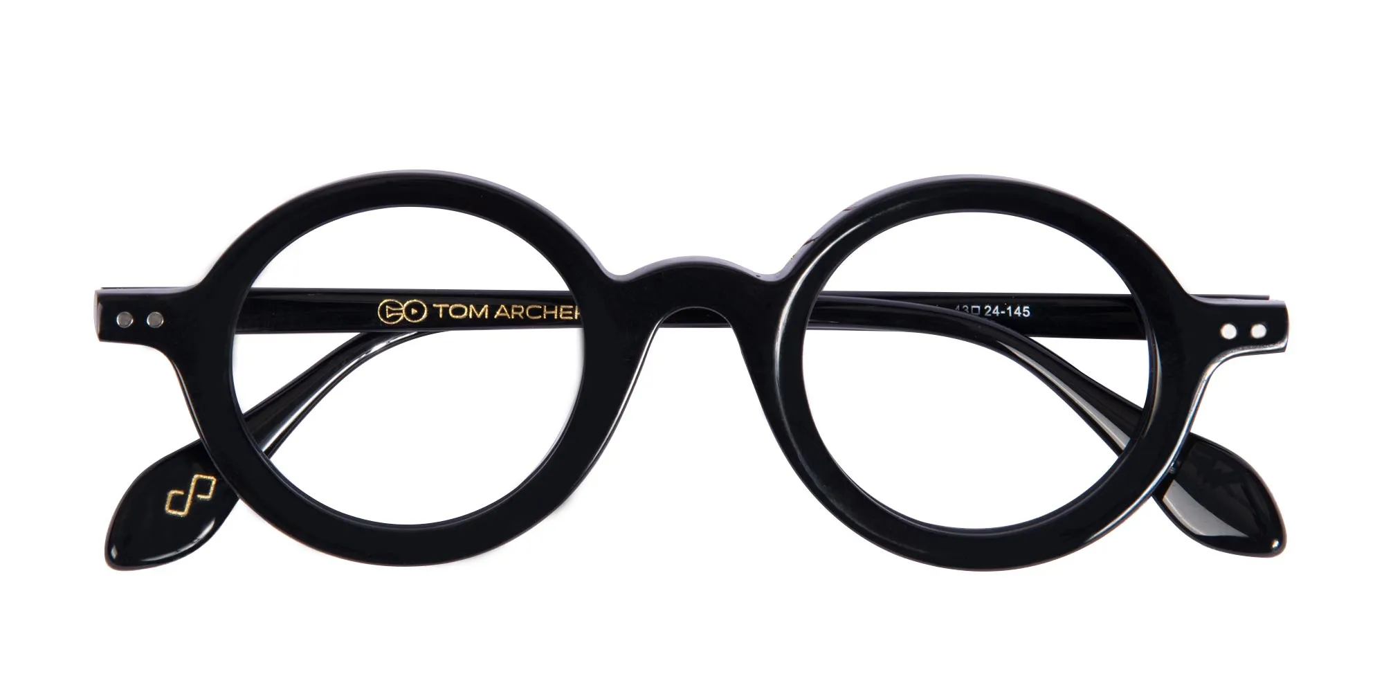 Small Round Black Glasses-2
