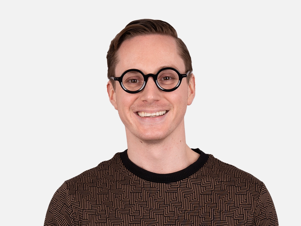 Small Round Black Glasses-41