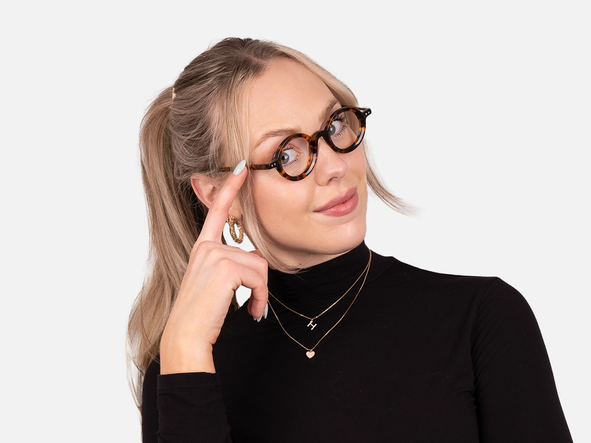 Small Round Tortoise Shell Frames-53