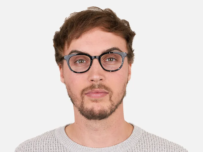 Hipster Tortoise Turquoise Green Square Frame Glasses - 2