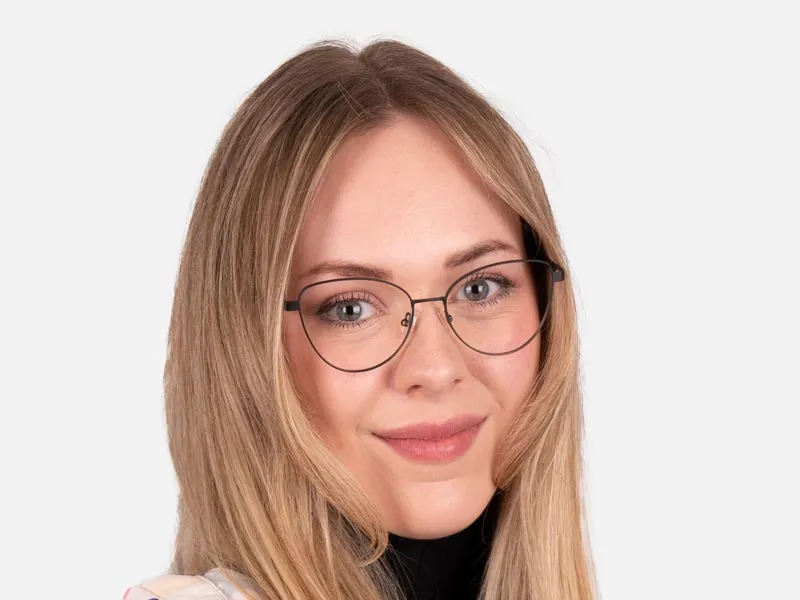 Wire Frame Cat Eye Glasses-2