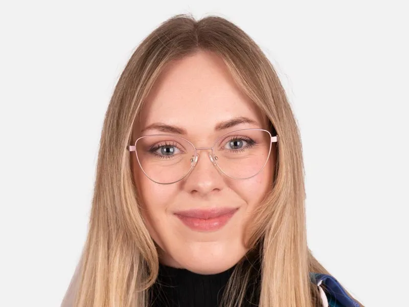 Wire Rim Cat Eye Glasses-2