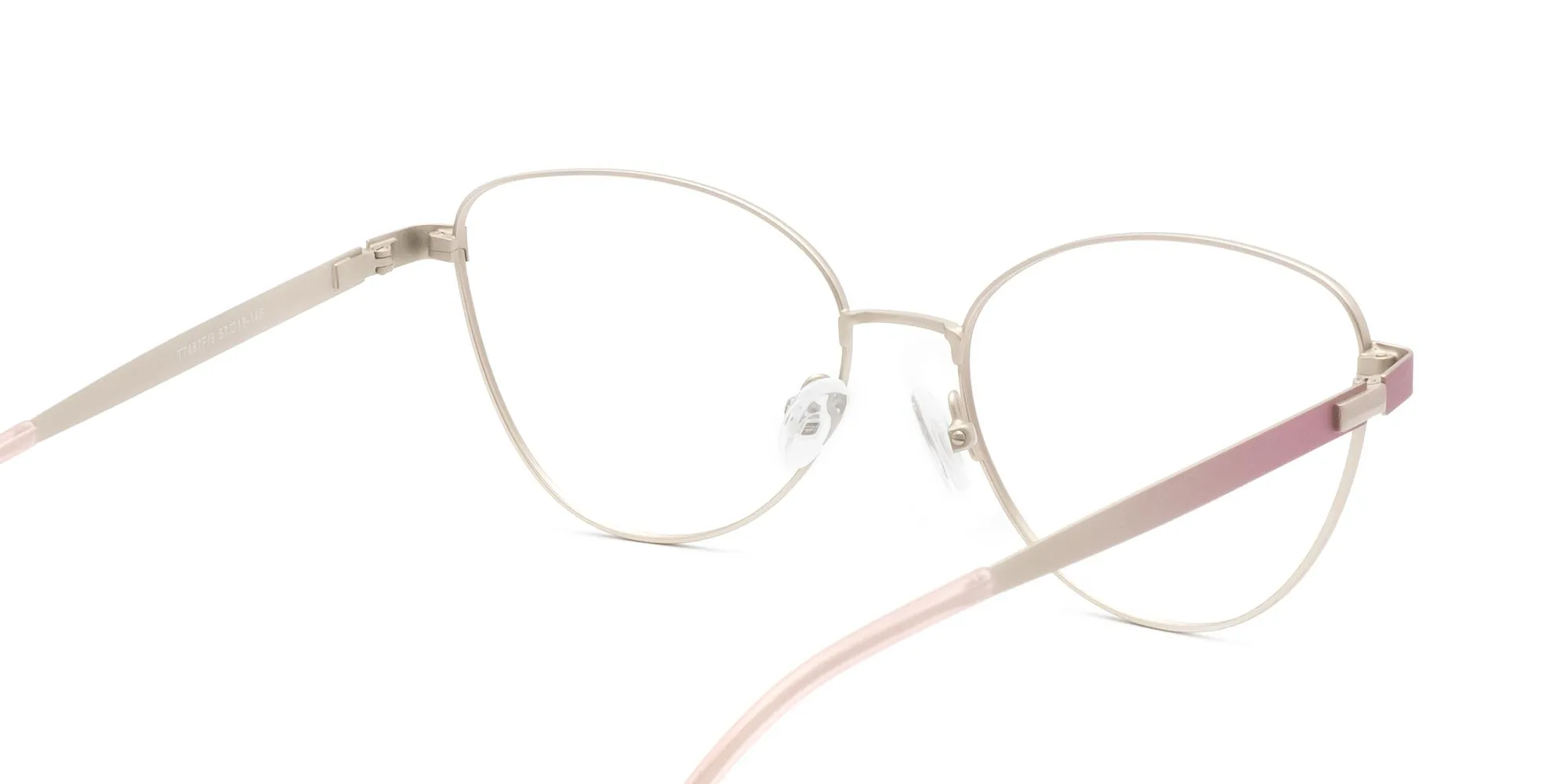 Wire Rim Cat Eye Glasses-2