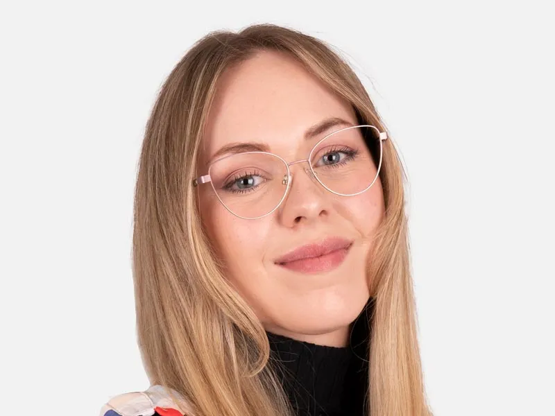 Wire Rim Cat Eye Glasses-2