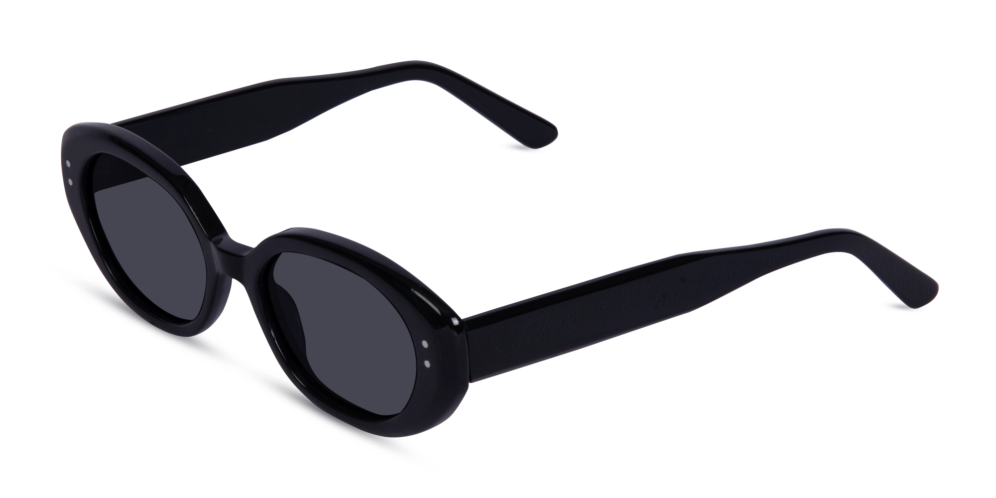 Black Oval Sunglasses-3