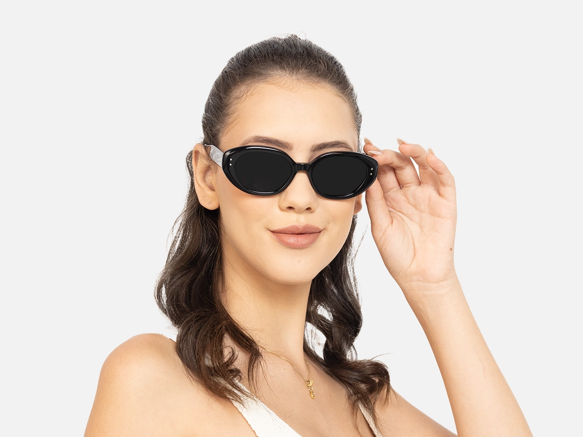 Black Oval Sunglasses-51