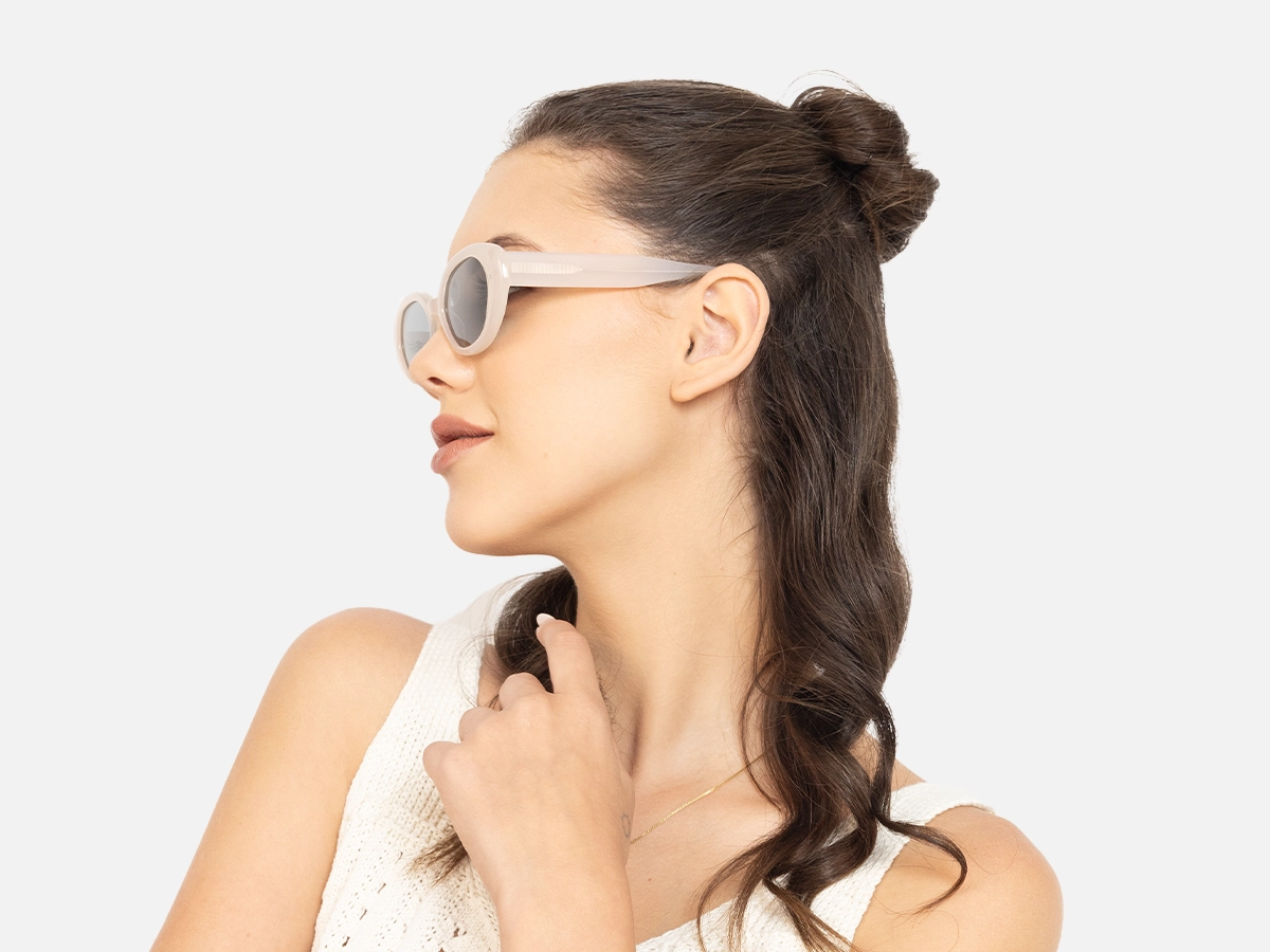 Peach Oval Sunglasses-54