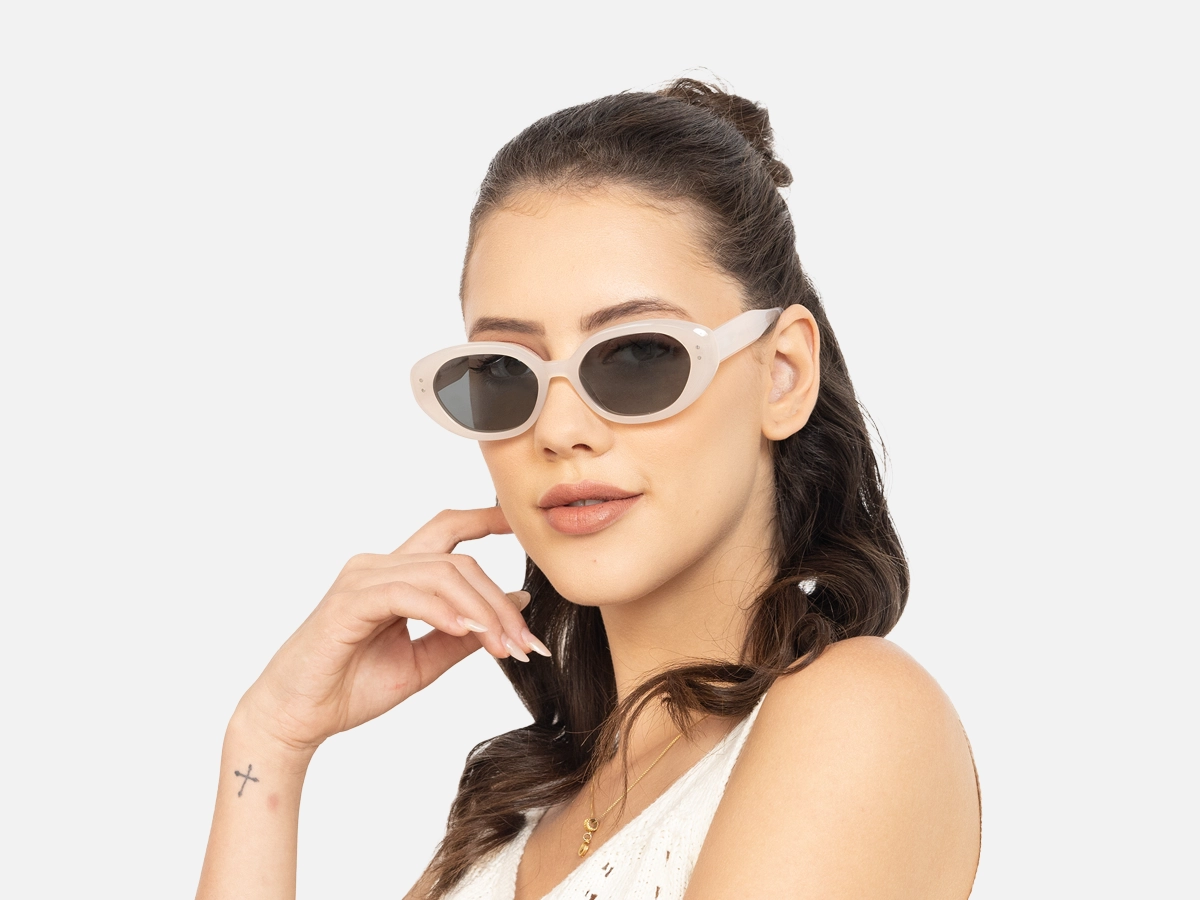 Peach Oval Sunglasses-53